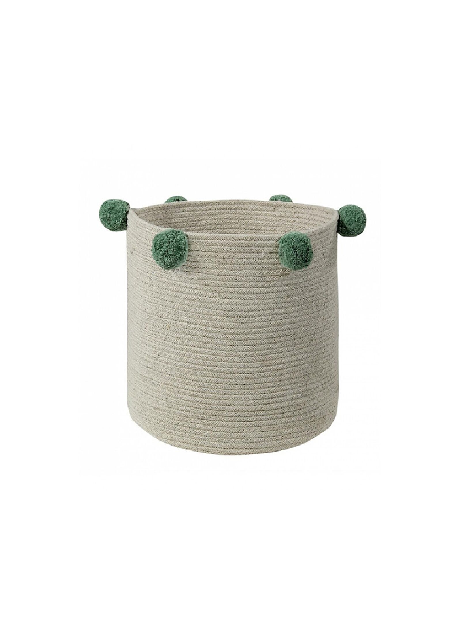 BASKET BUBBLY NATURAL-GREEN (30X30)