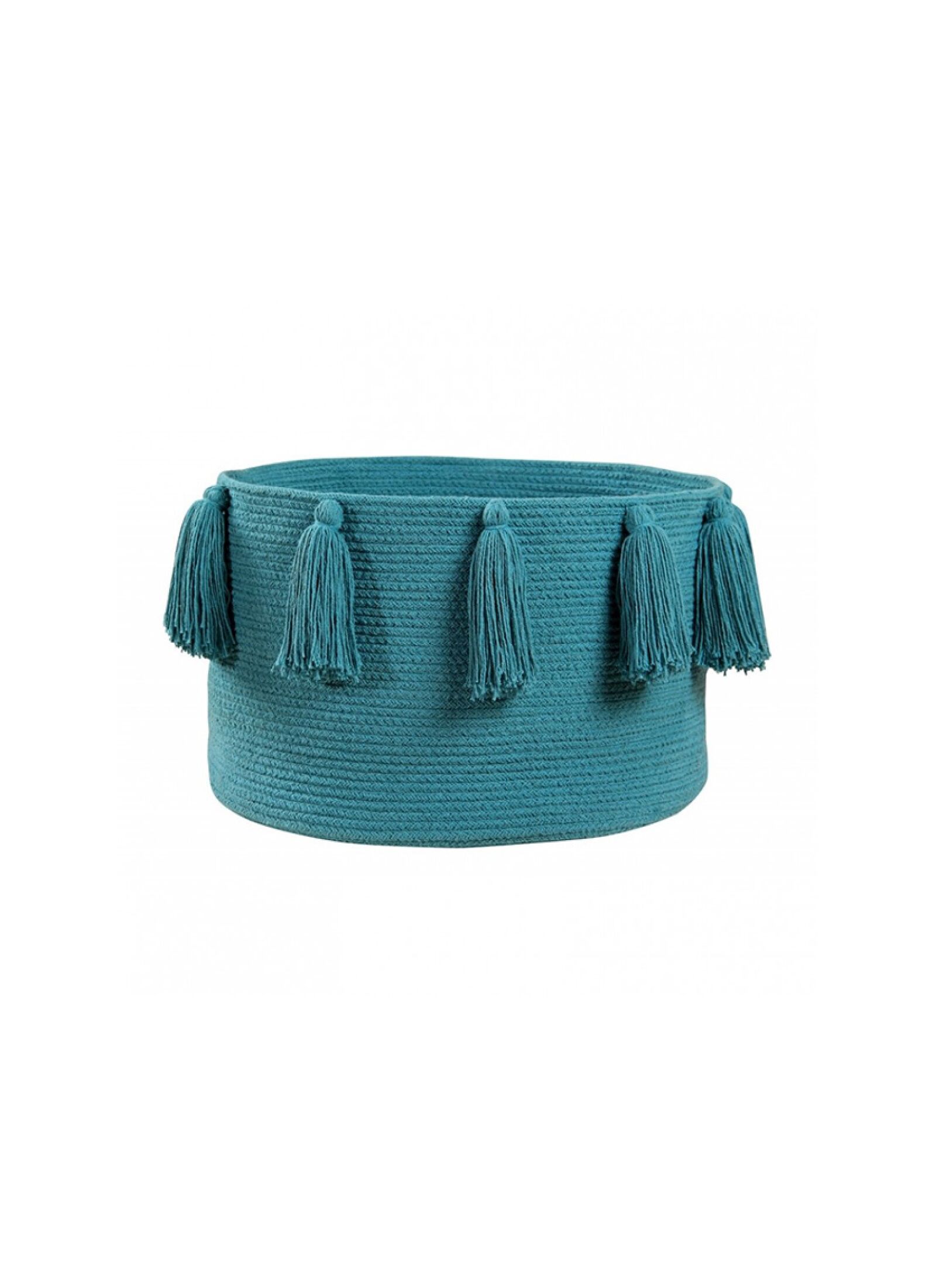 BASKET TASSELS PETROLEUM (30X45)