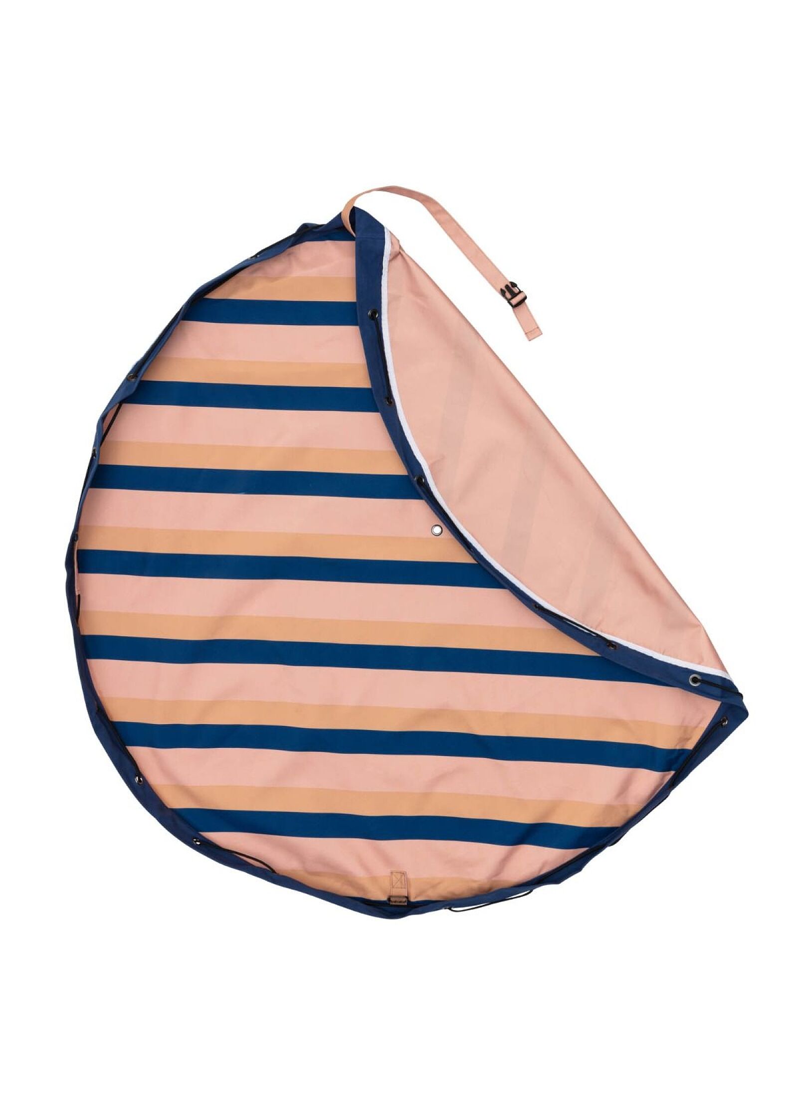 OUTDOOR PLAY MAT-STORAGE BAG MOKKA STRIPES