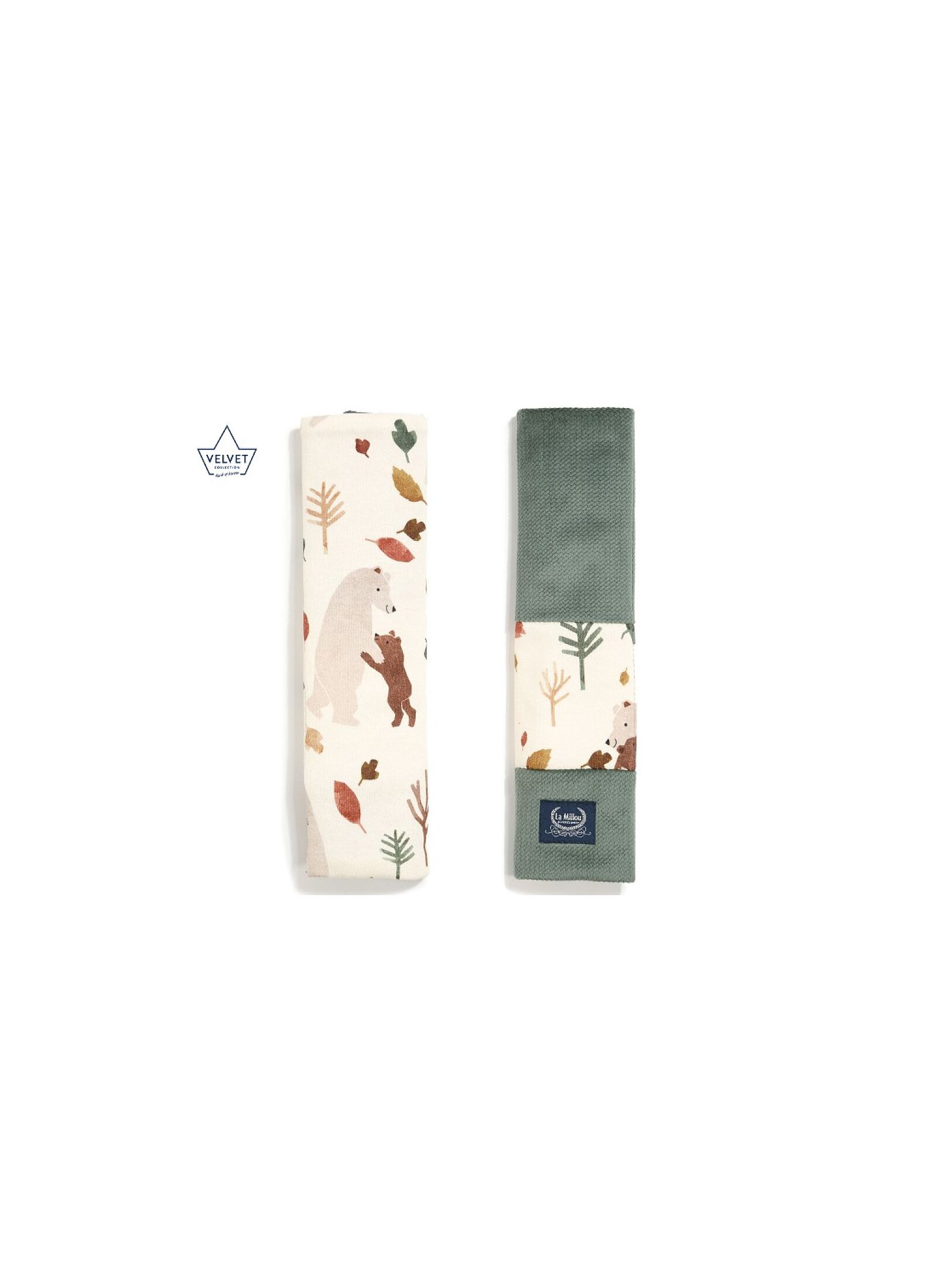 SEAT BELT COVER HUG ME VELVET KHAKI