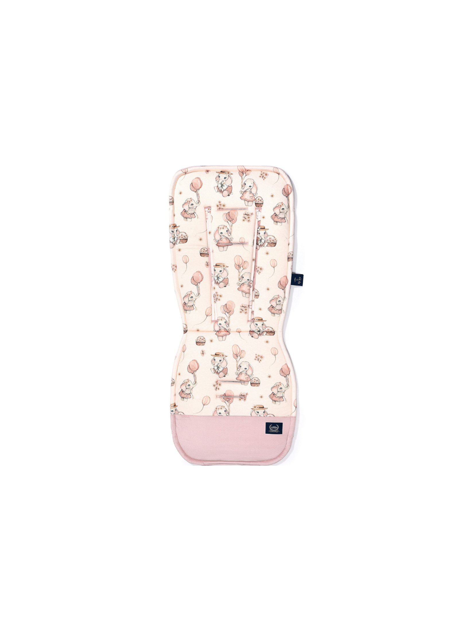 STROLLER PAD ROSSIE VELVET SMOKE ROSE MULTI