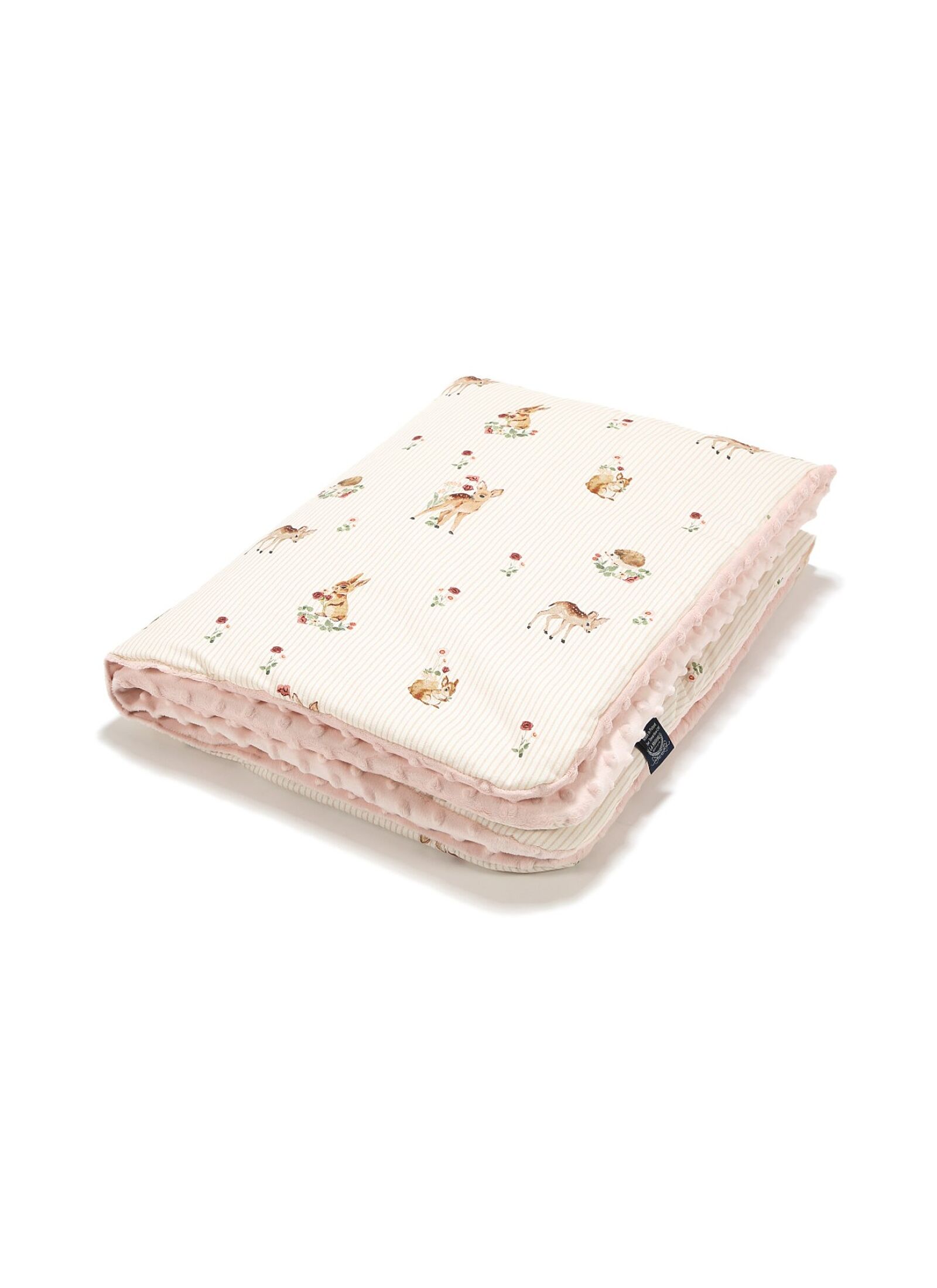 CRADDLE BLANKET (80X100) BAMBILAND POWDER PINK