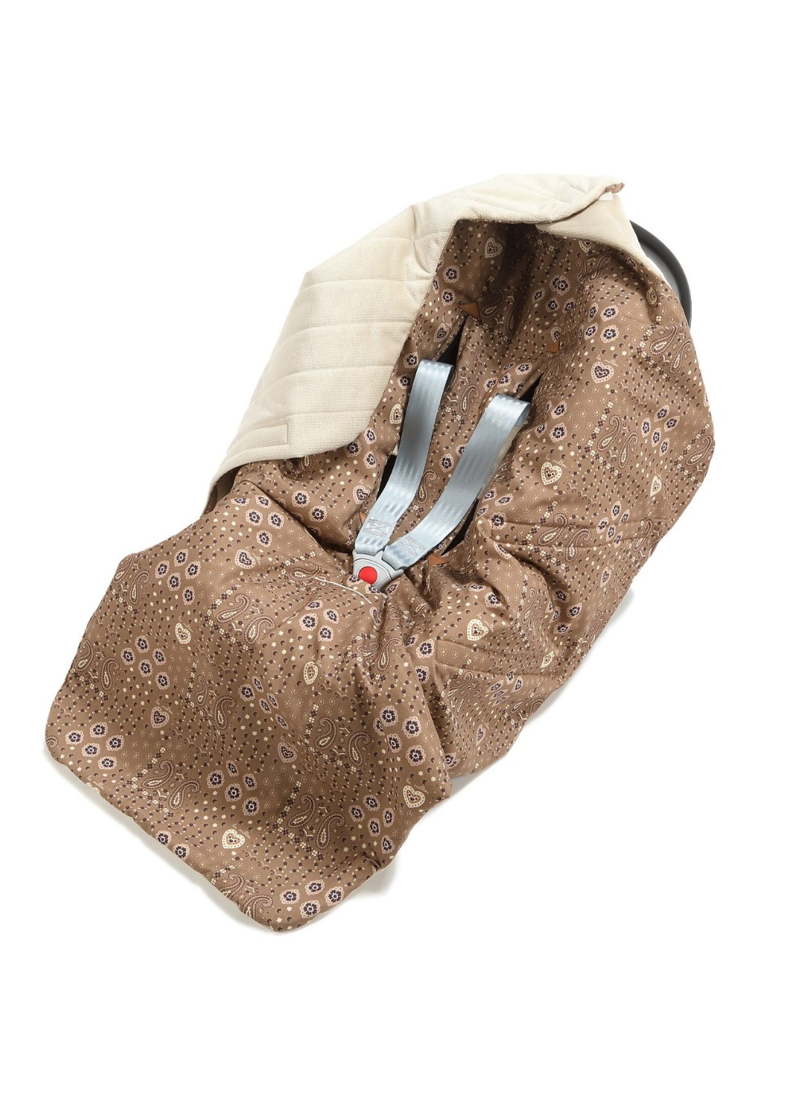 CAR SEAT BLANKET BANDANA MOCCA