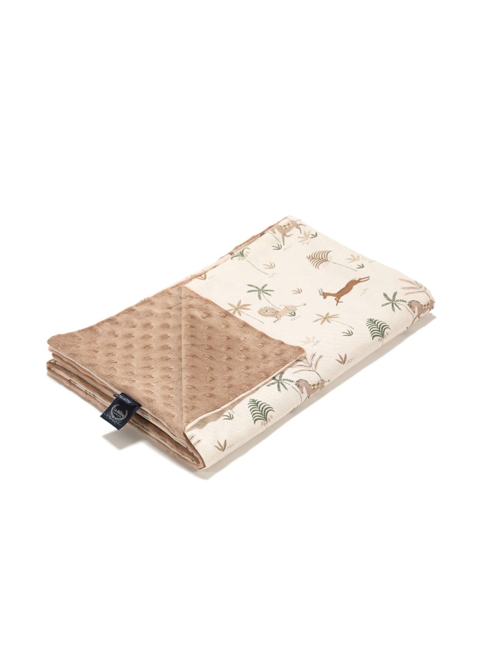 CRIB BLANKET (110X140) LITTLE SAVANNAH MOCCA