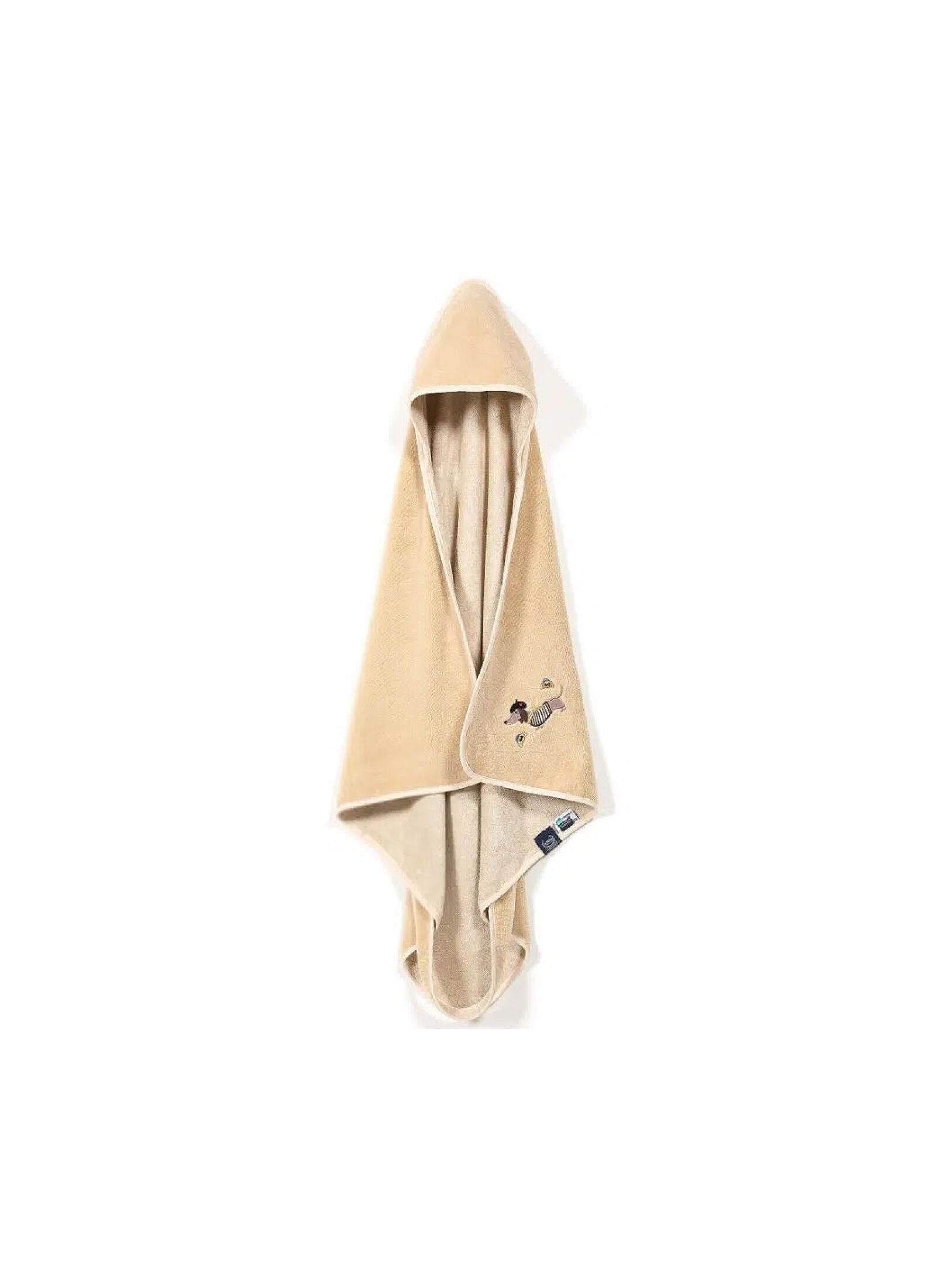 BABY CUDDLE N DRY TOWEL BAMBOO PIERRE THE DOG SAND