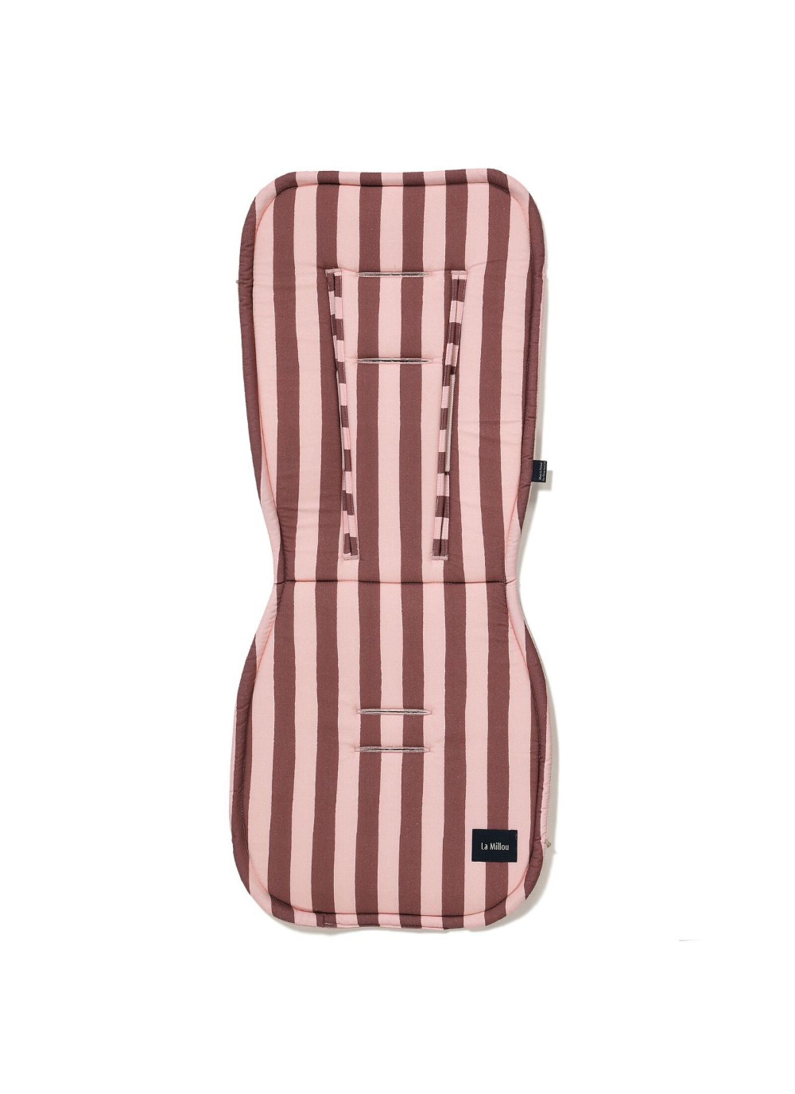 STROLLER PAD STRIPES PINK MULTI