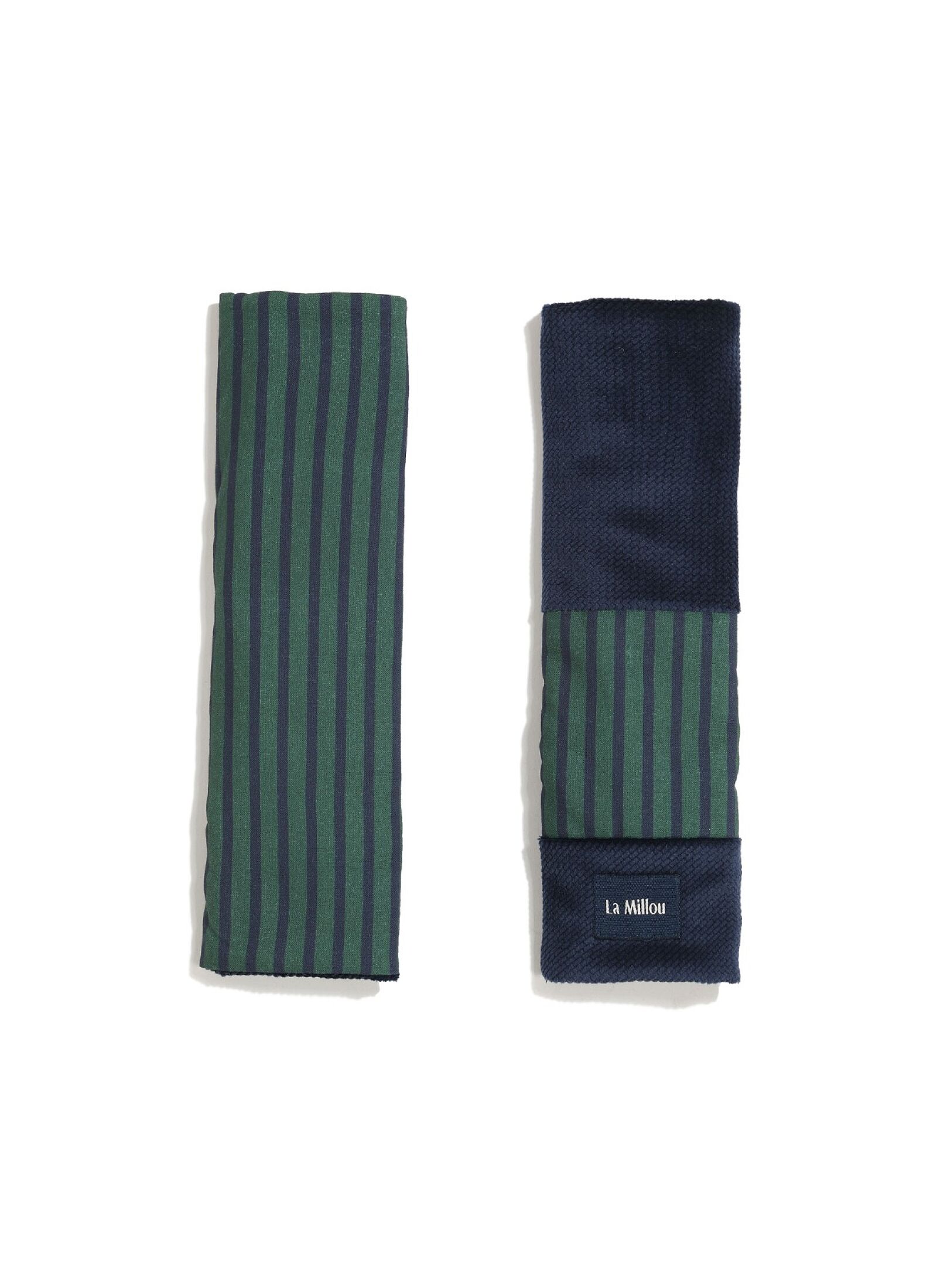 SEAT BELT COVER BAMBILAND STRIPES GREEN