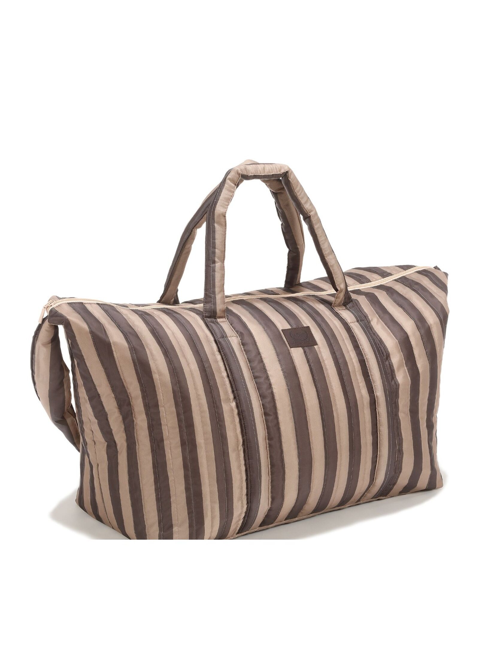 TRAVEL BAG STRIPES BROWN