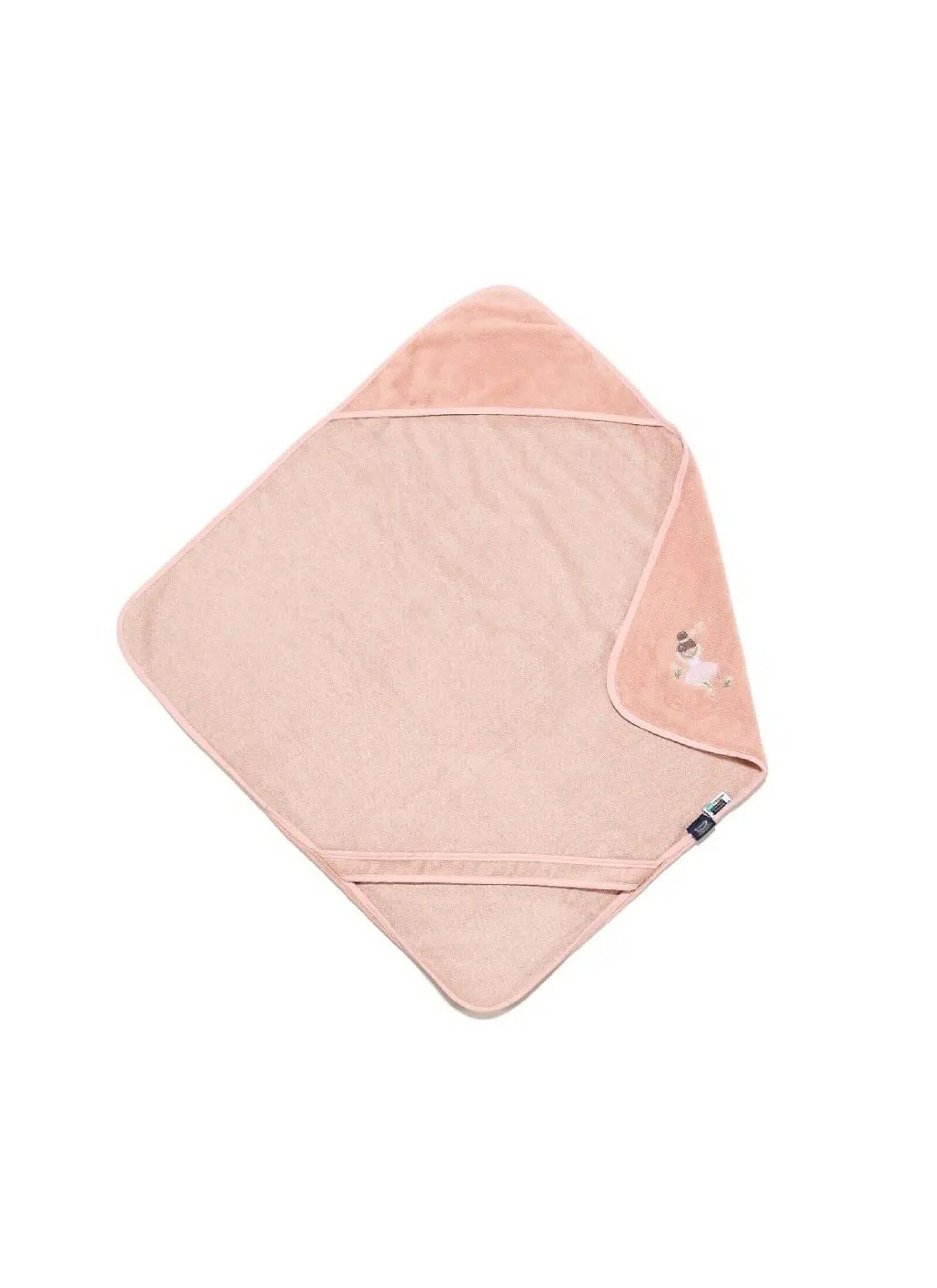 BABY CUDDLE N DRY TOWEL BAMBOO PINK BALLERINE