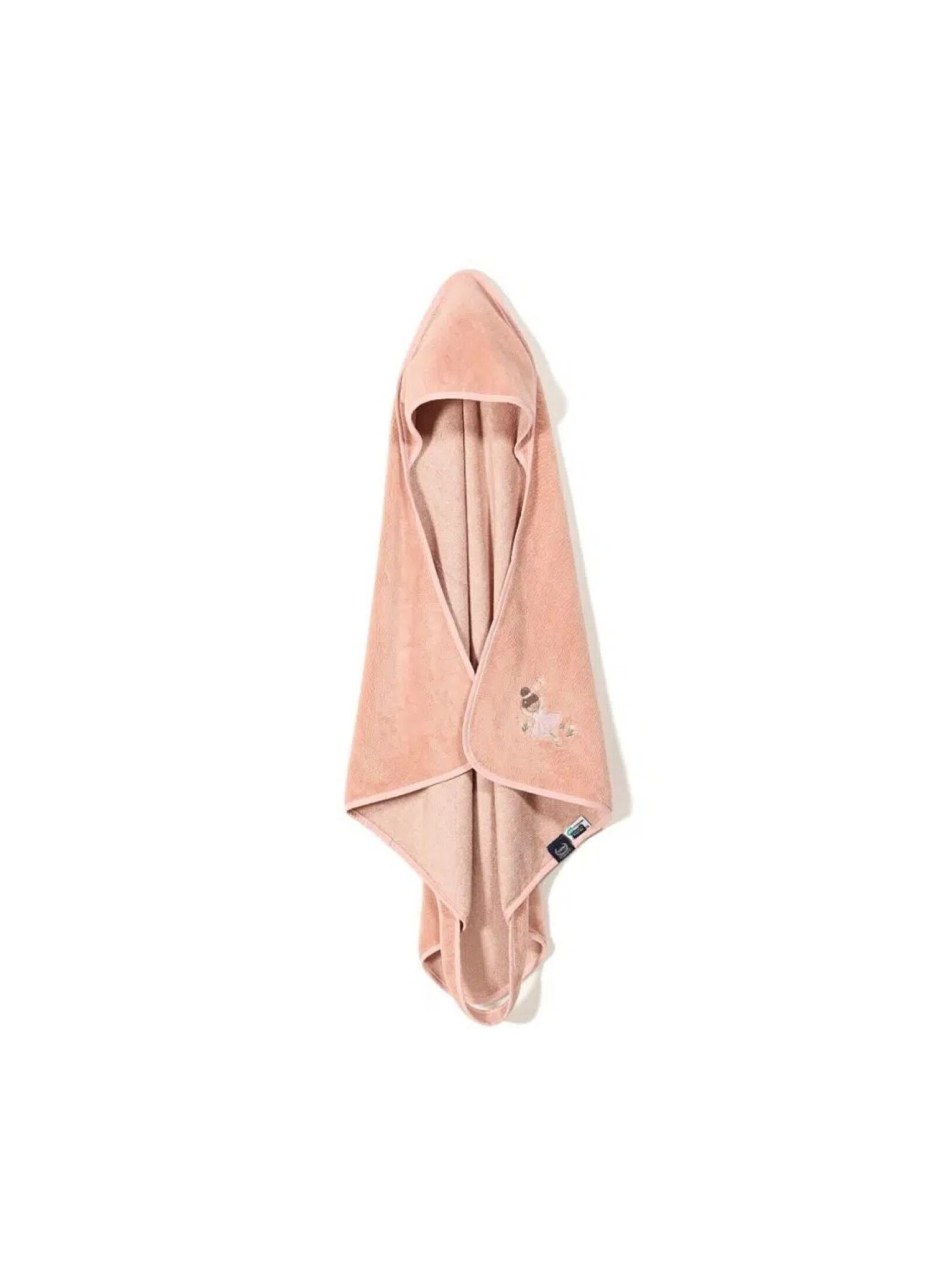BABY CUDDLE N DRY TOWEL BAMBOO PINK BALLERINE
