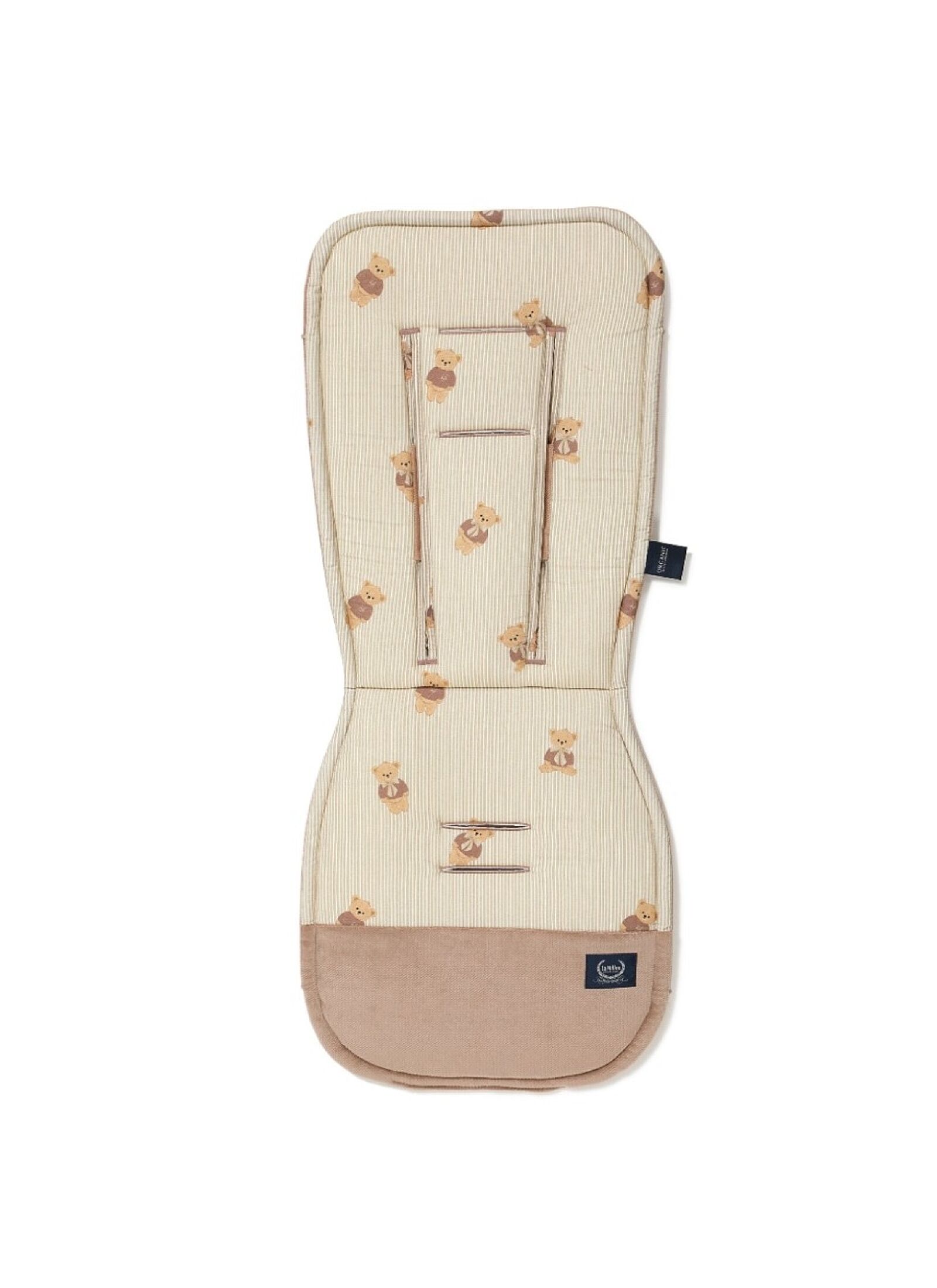 STROLLER PAD BABY BEAR VELVET MOCCA MULTI