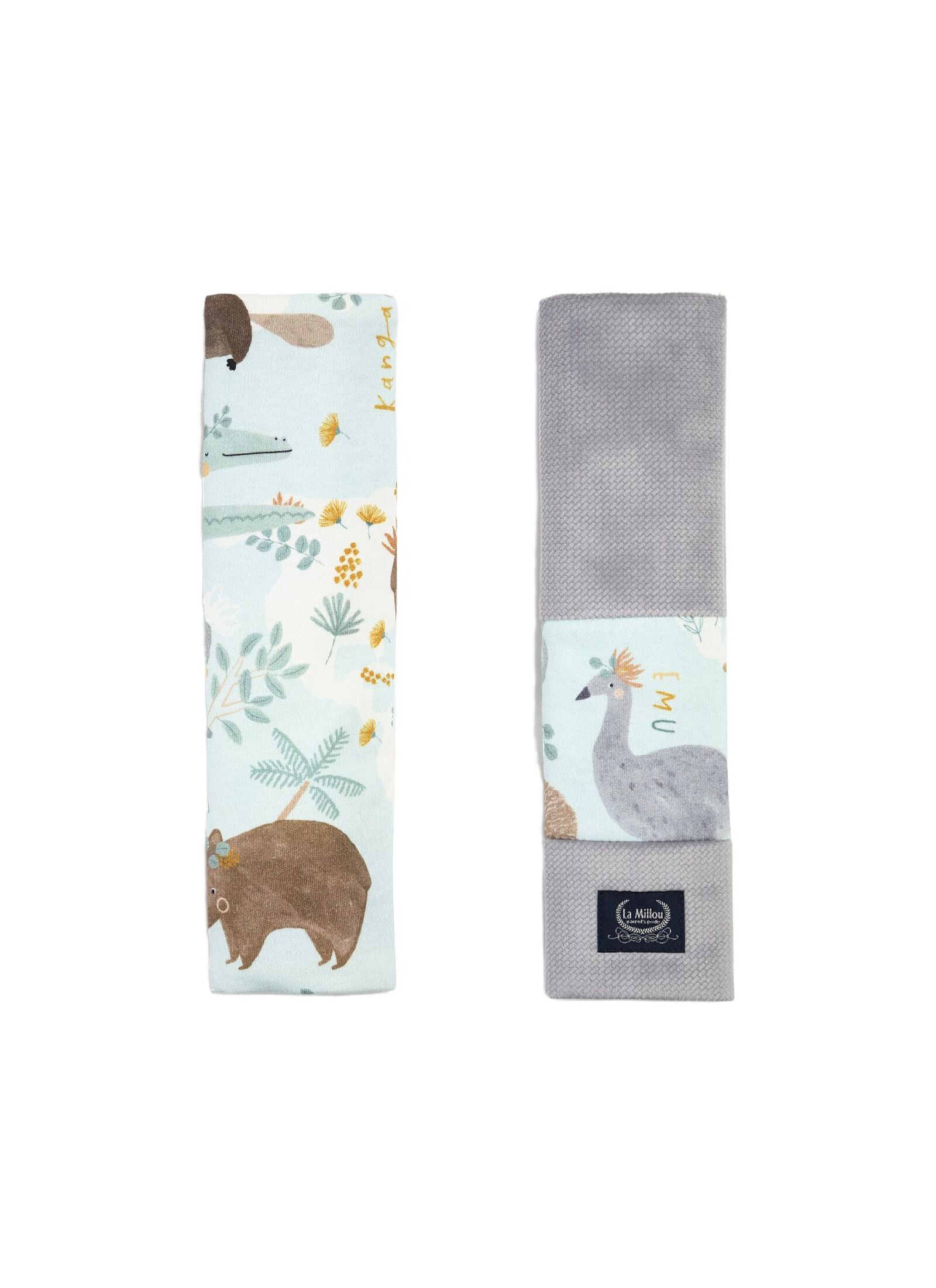 SEAT BELT COVER DUNDEE &AMP; FRIENDS BLUE VELVET GREY