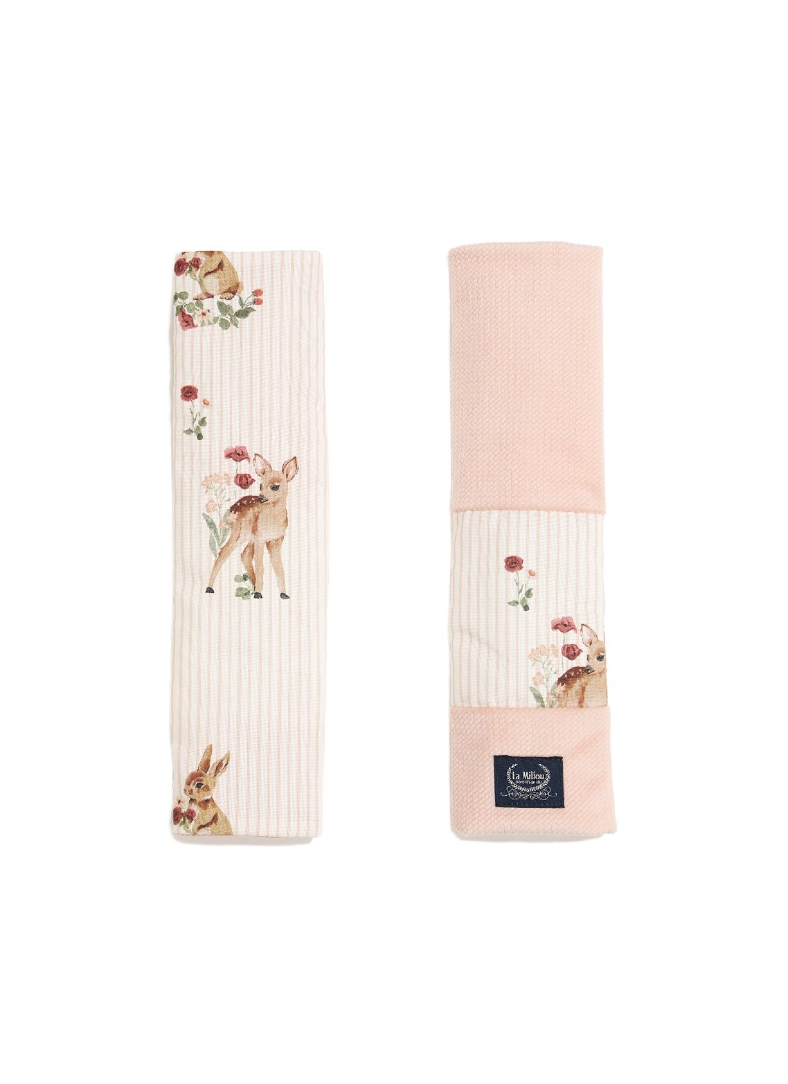 SEAT BELT COVER BAMBILAND VELVET POWDER PINK