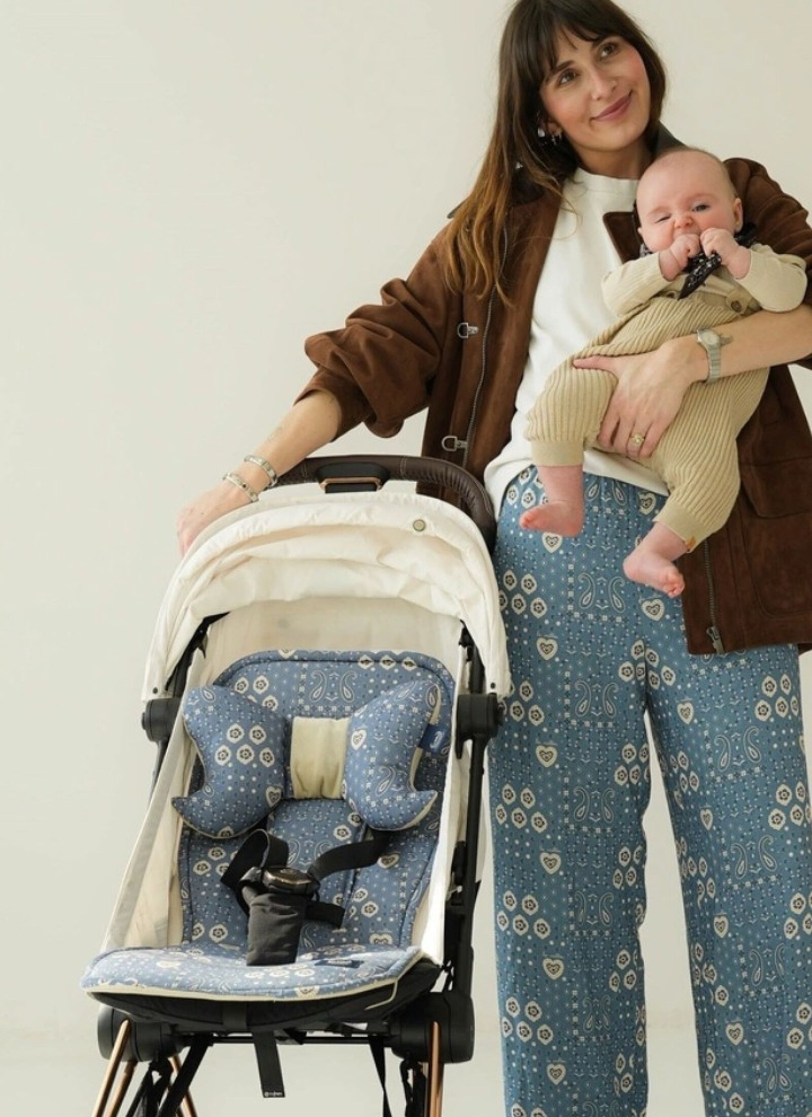 STROLLER PAD MUSICIANS BLUE VELVET WIND BLUE CLASSIC