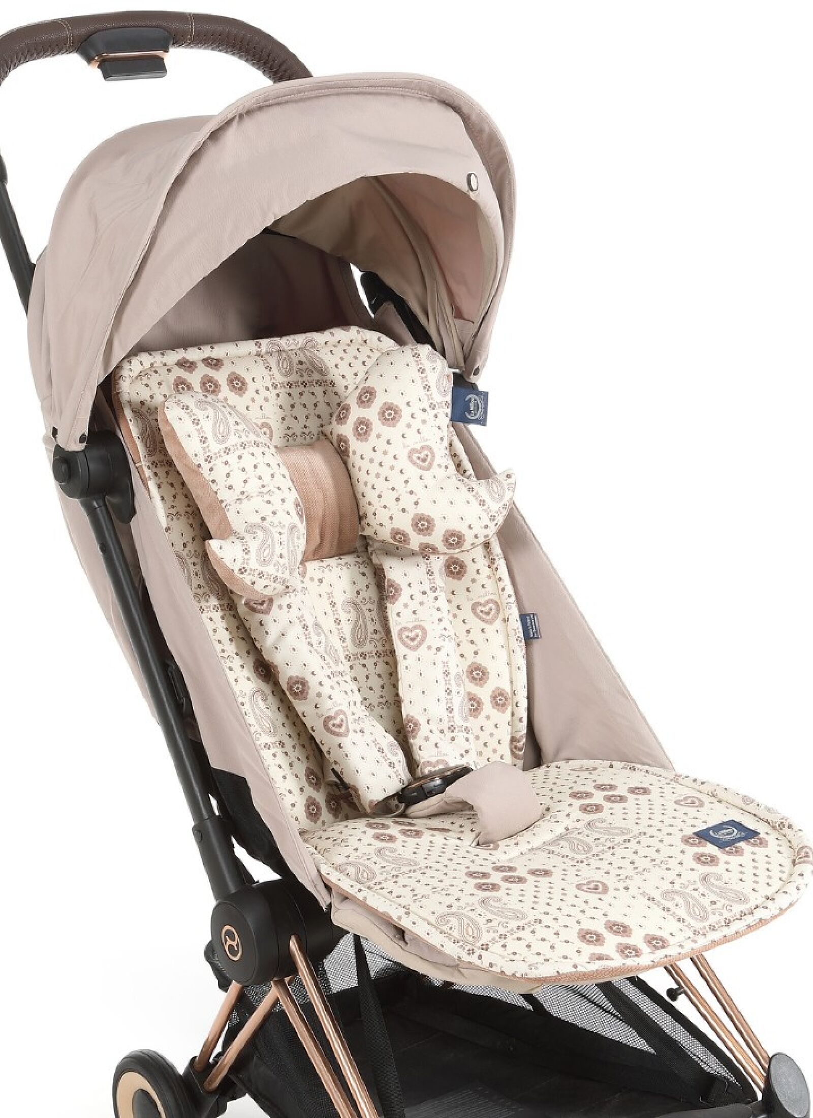SEAT BELT COVER BAMBILAND VELVET BANDANA CREAM