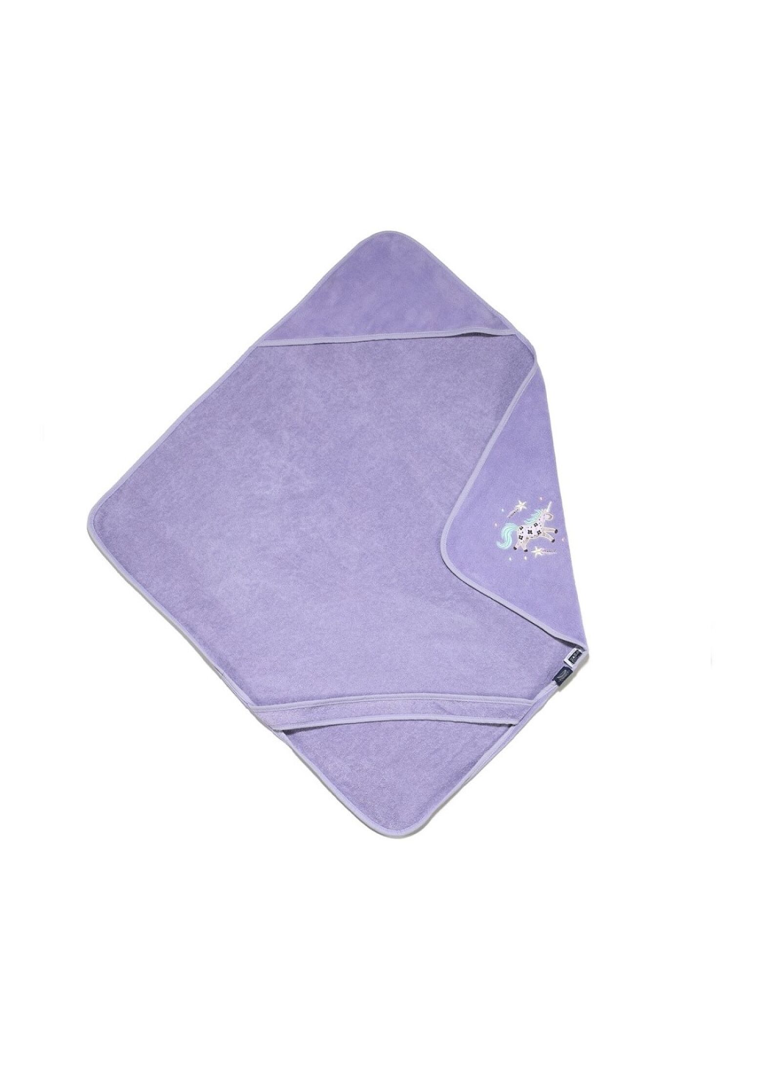 BABY CUDDLE N DRY TOWEL BAMBOO LADY UNICORN PURPLE