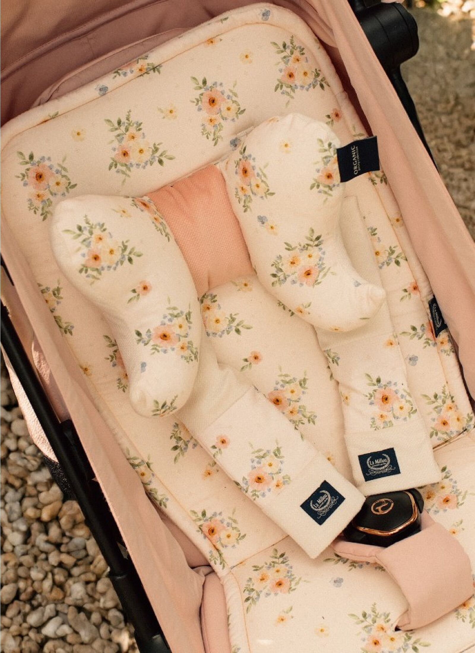 STROLLER PAD FLY ME TO THE MOON NUDE VELVET RAFAELLO CLASSIC