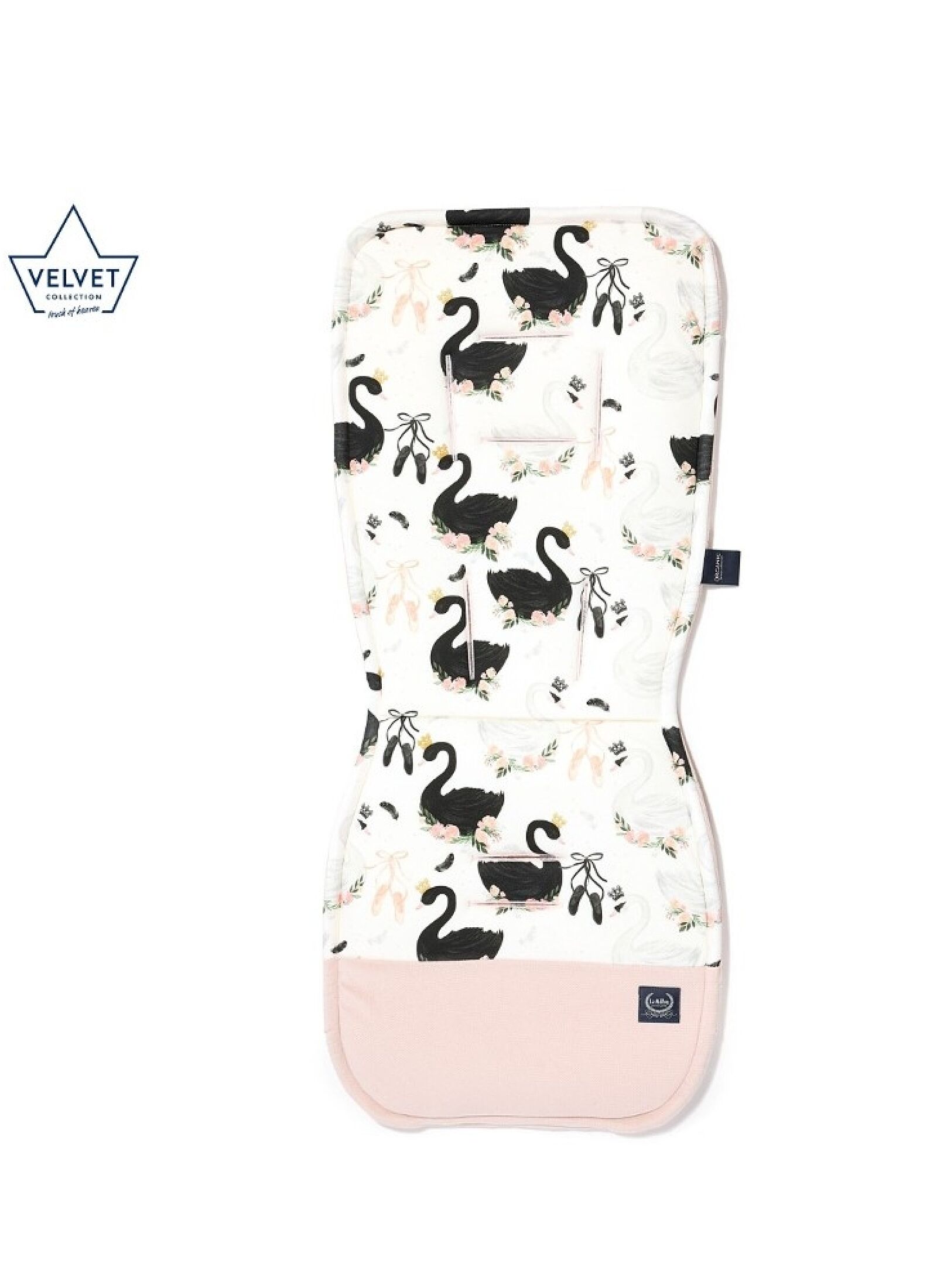 STROLLER PAD MOONLIGHT SWAN VELVET SMOKE ROSE CLASSIC
