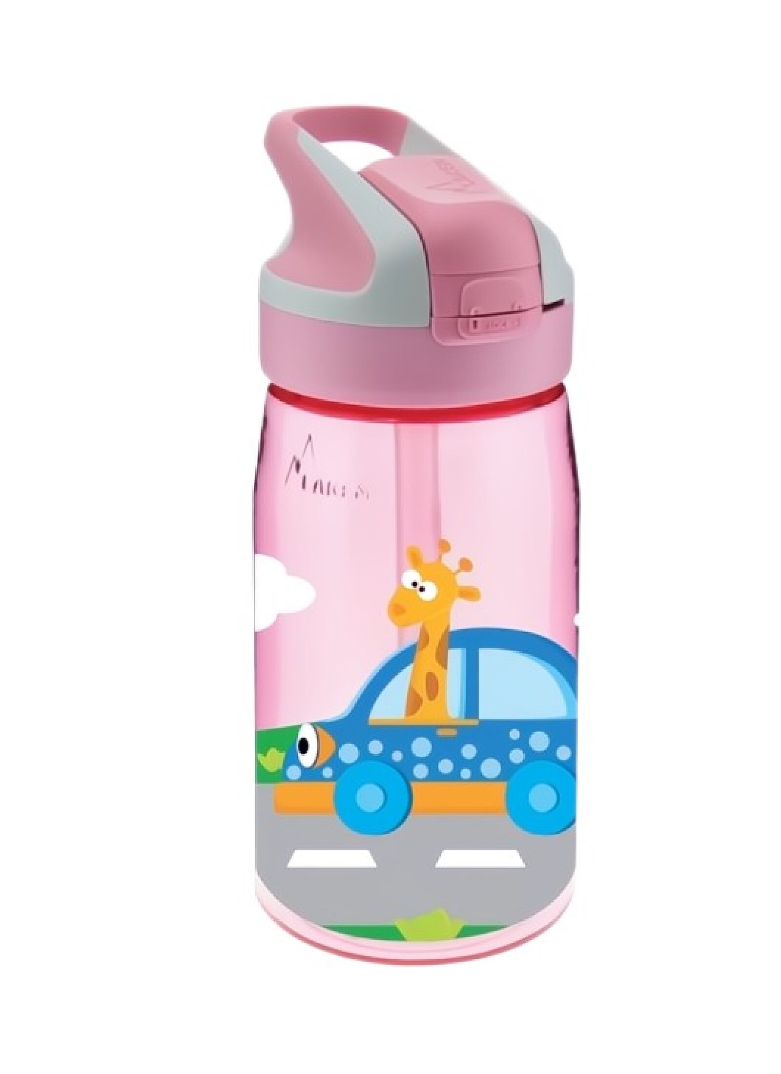 BOTTLE TRITAN CARS PINK