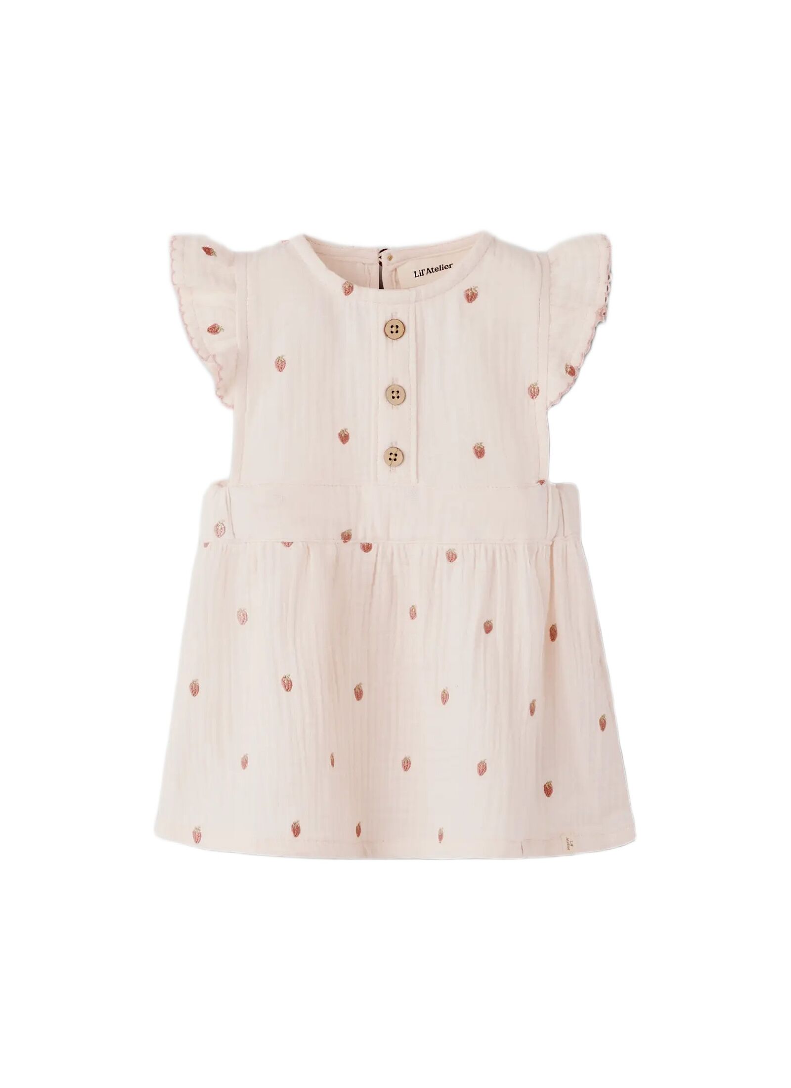 DRESS WITH RUFFLES FROM ORGANIC COTTON MORGANITE