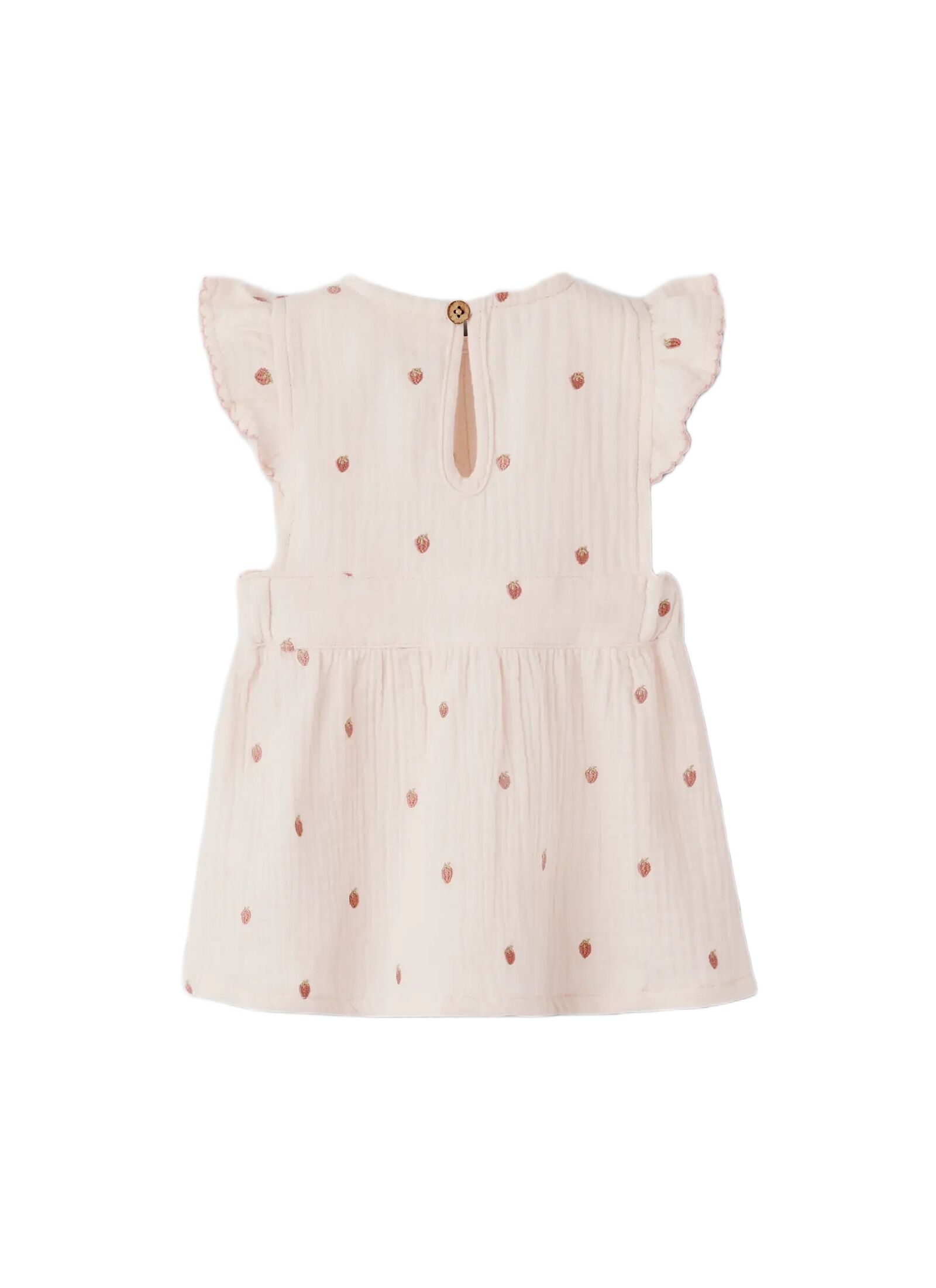 DRESS WITH RUFFLES FROM ORGANIC COTTON MORGANITE