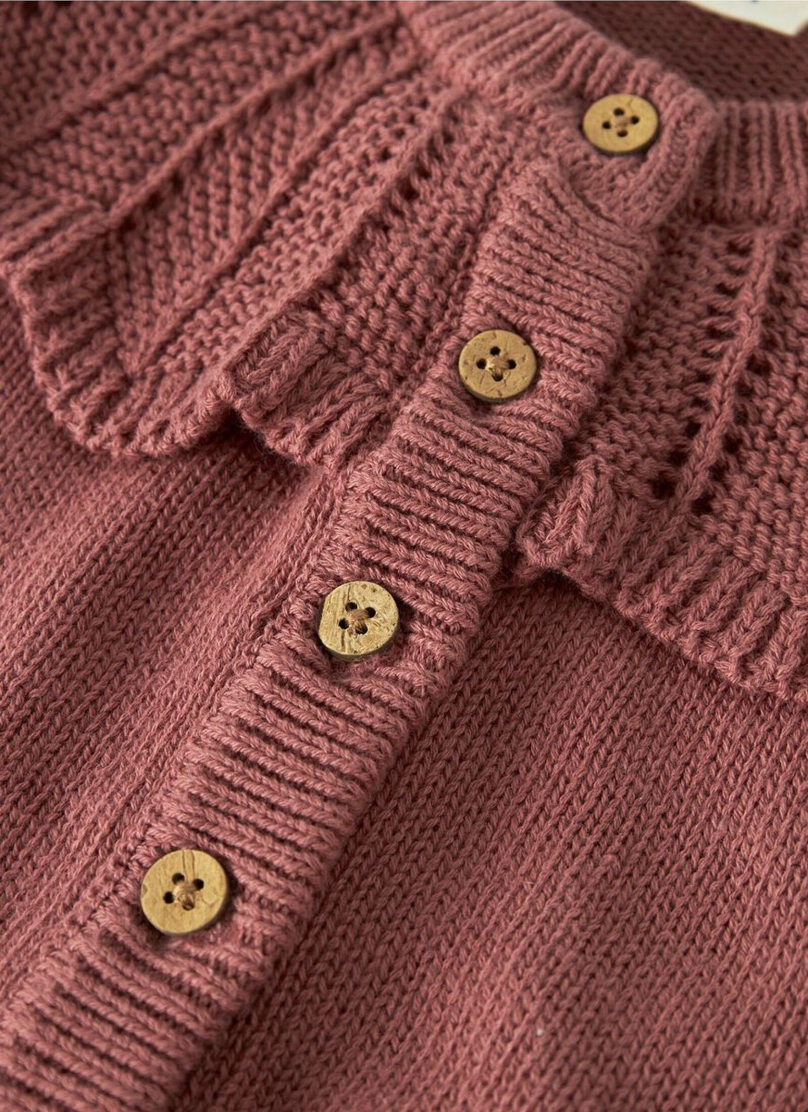 KNITTED  JACKET WITHERED ROSE