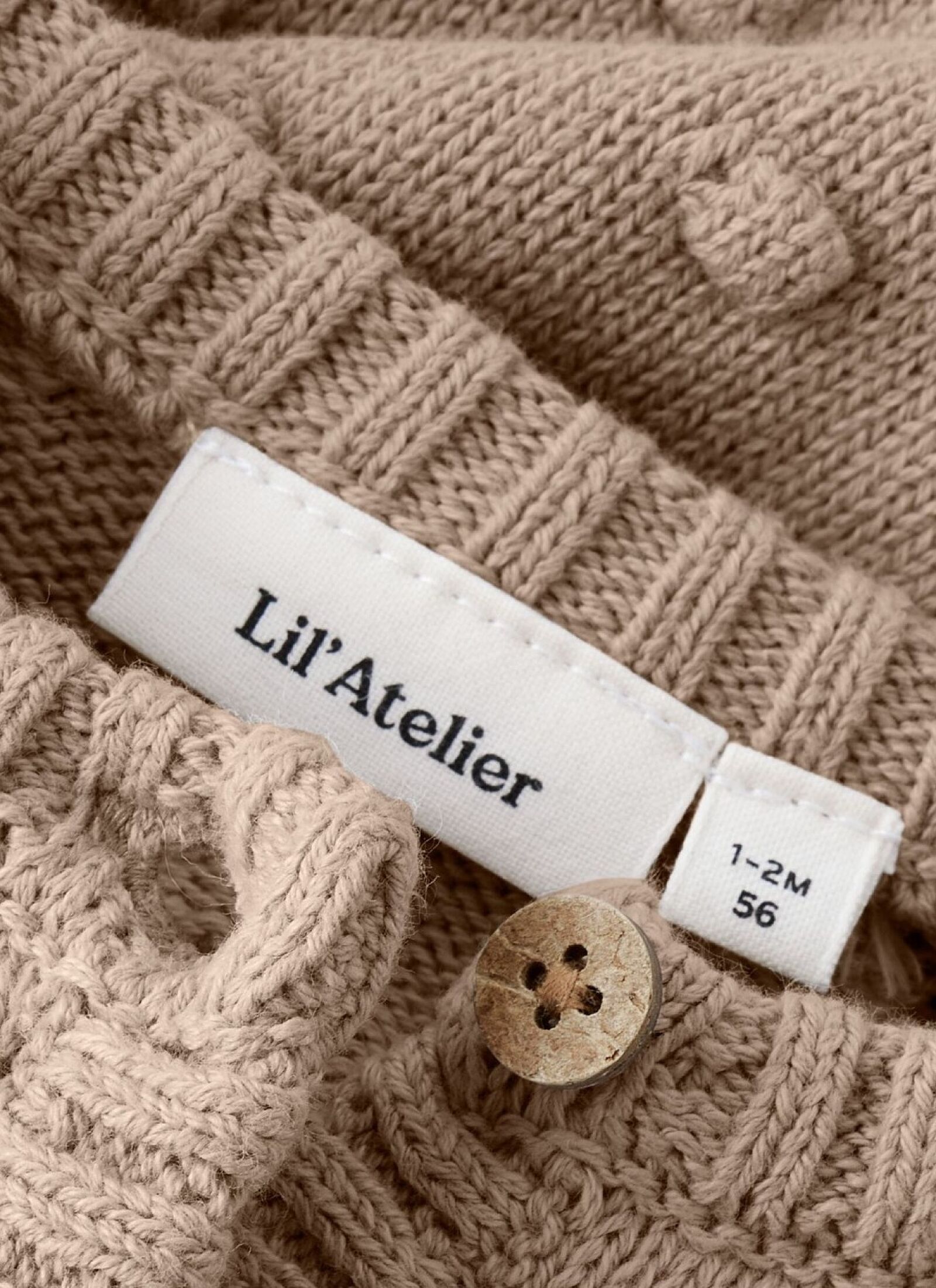KNITTED CARDIGAN OXFORD TAN