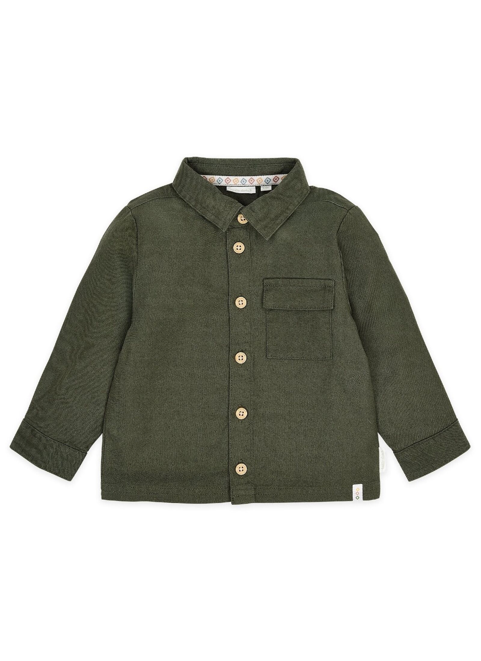 ORGANIC COTTON SHIRT DEEP OLIVE