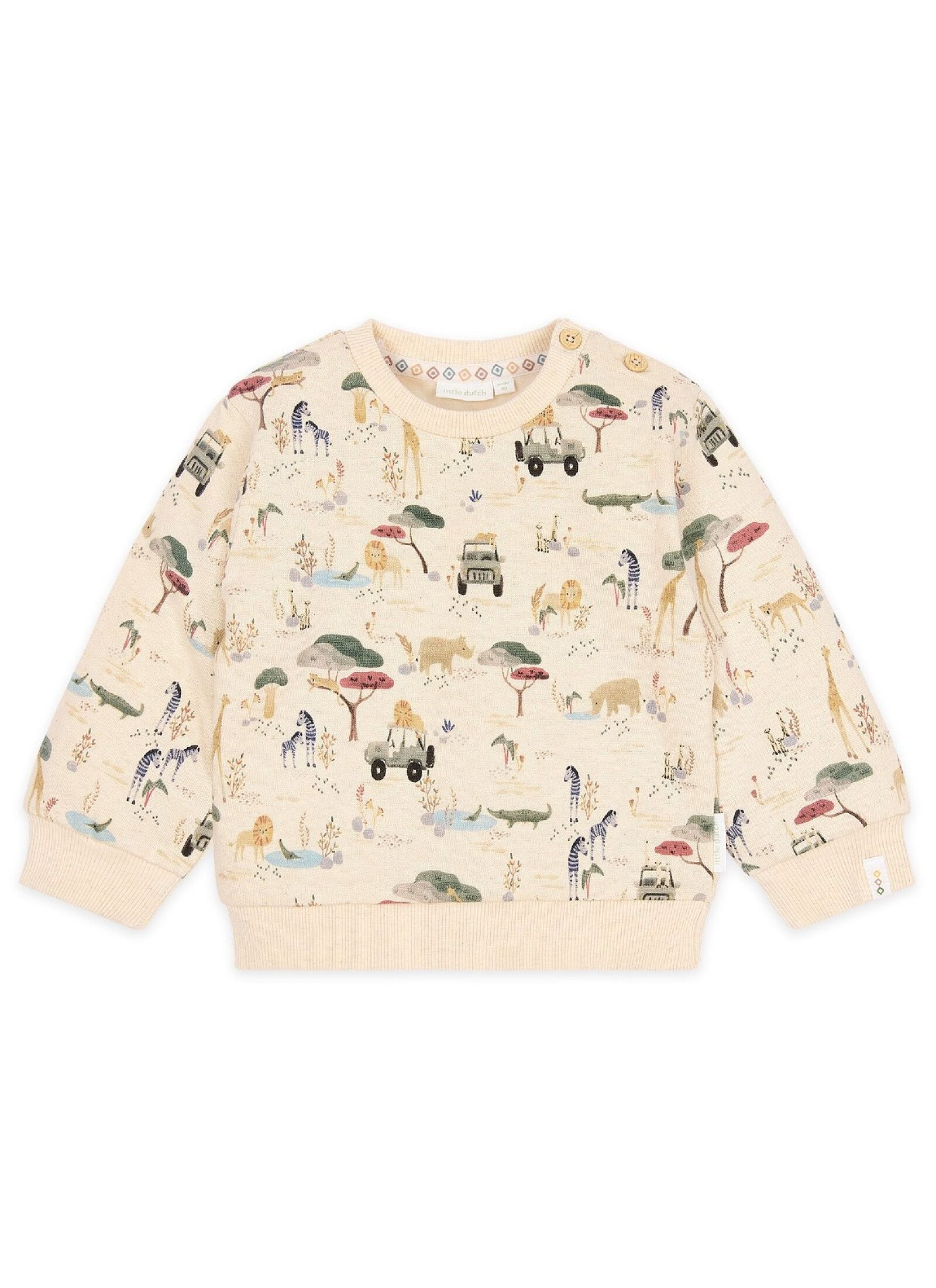 ORGANIC COTTON SWEATSHIRT SAFARI ADVENTURE