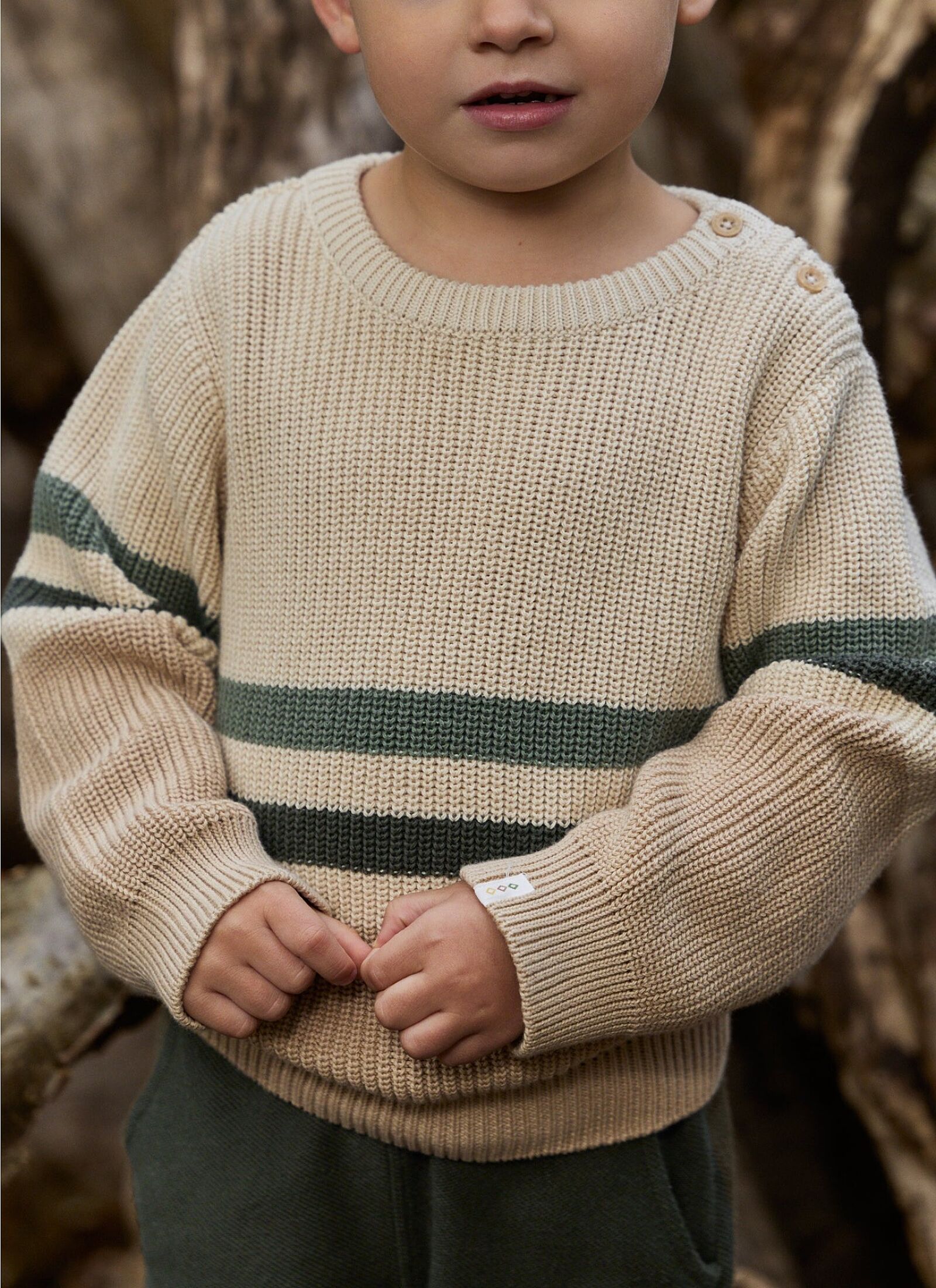 ORGANIC COTTON SWEATER WARM TAUPE