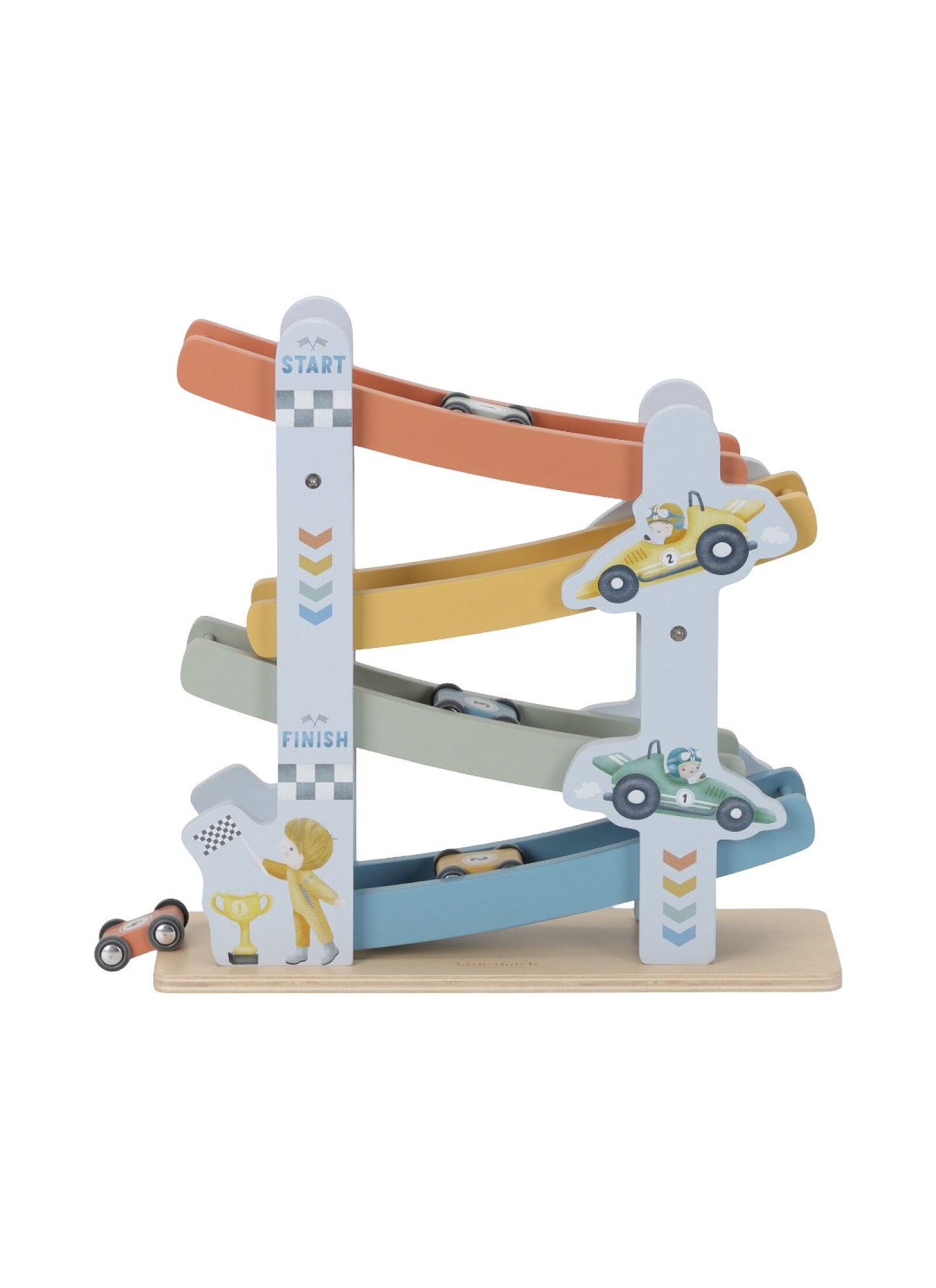 WOODEN RAMP RACE TRACK CARS