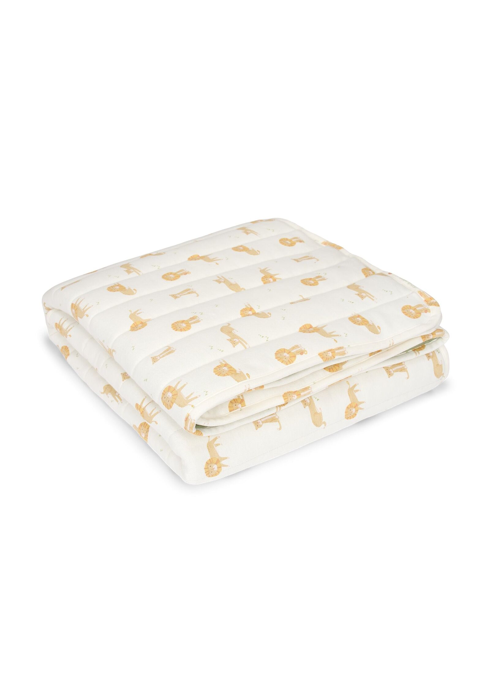 QUILTED  CRADLE BLANKET (70X100) SAFARI LEO