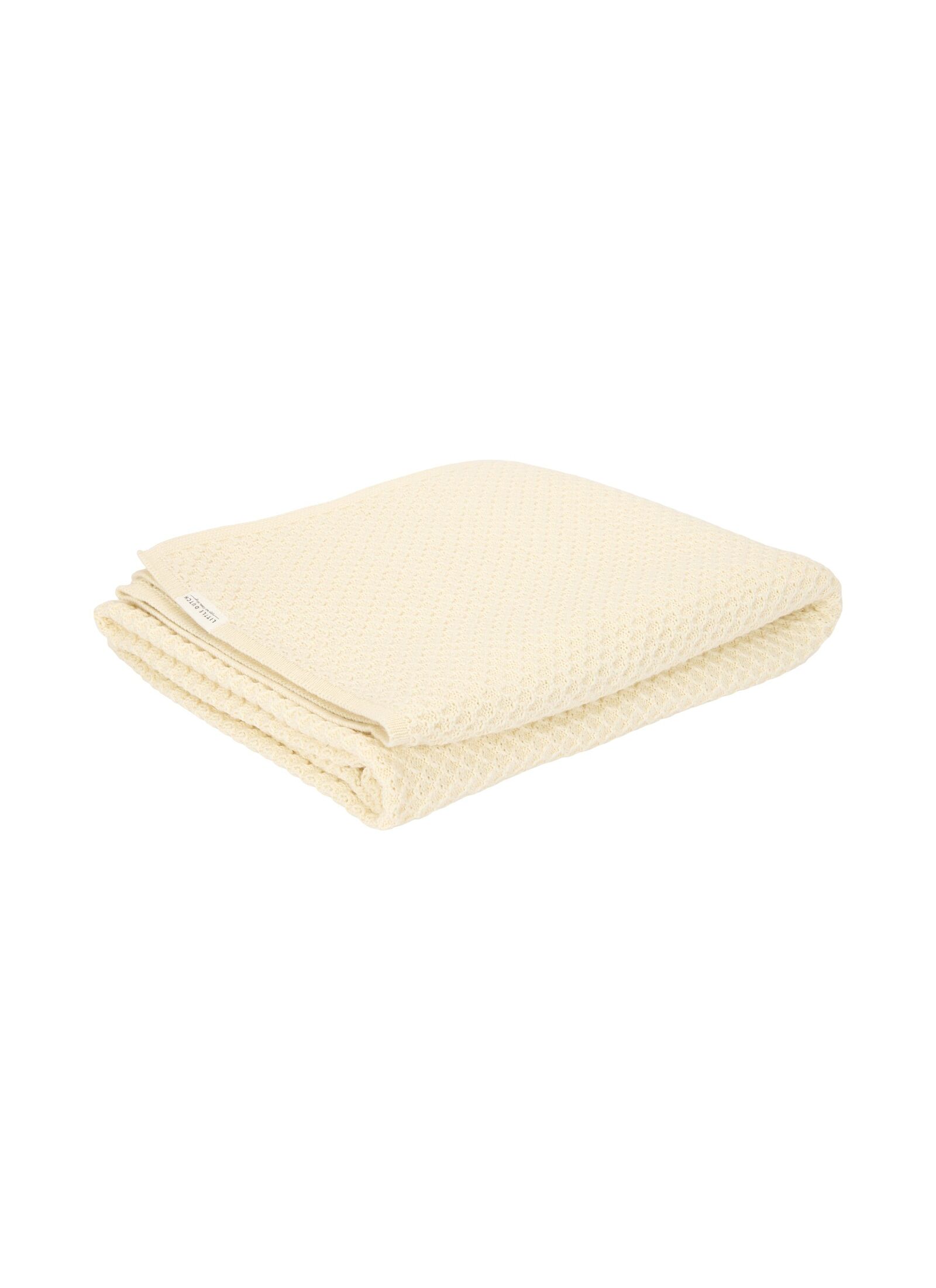 KNITTED CRIB BLANKET (110X140) PURE SOFT WHITE