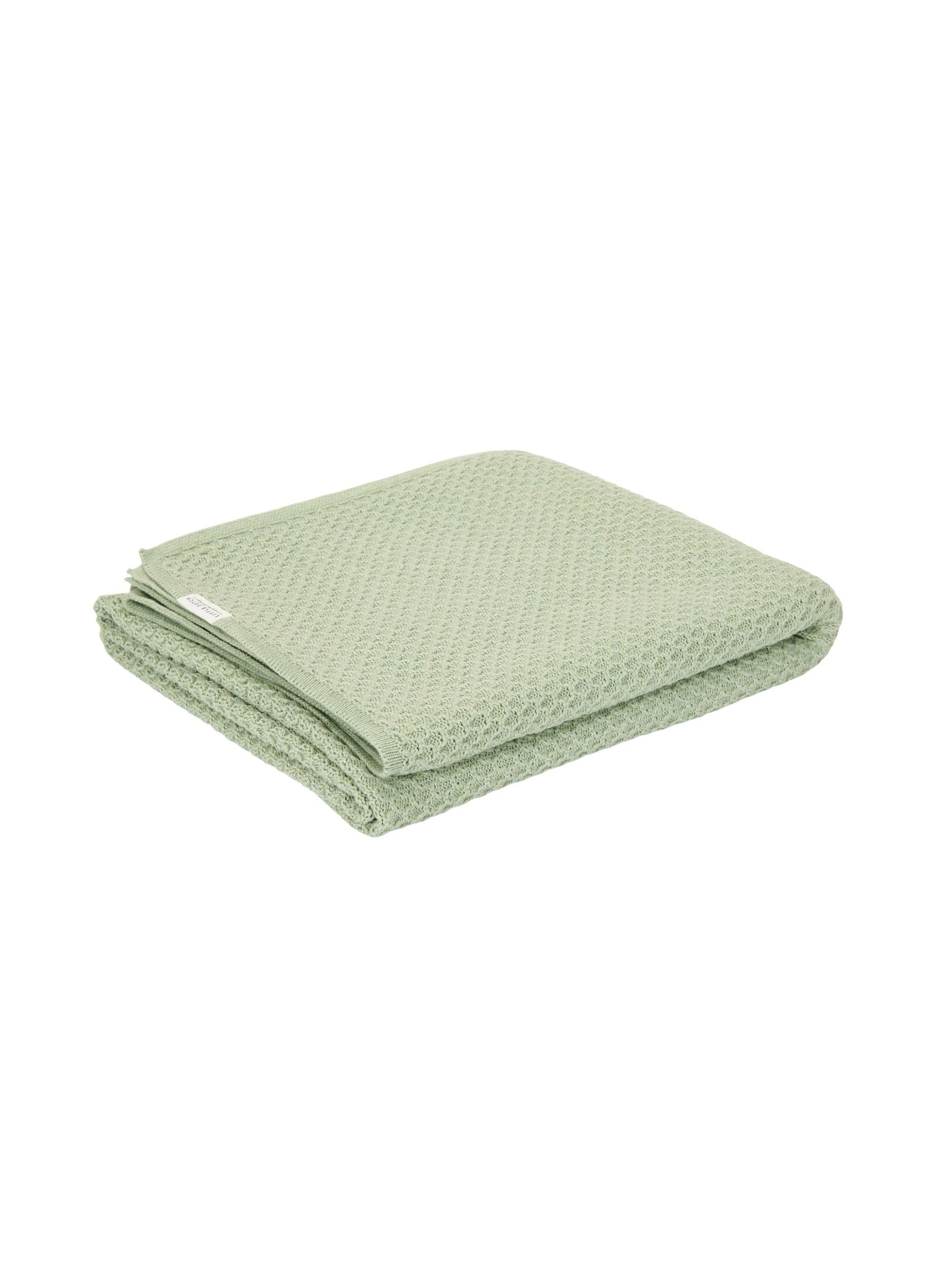 KNITTED CRADLE BLANKET (70X100) PURE SAGE