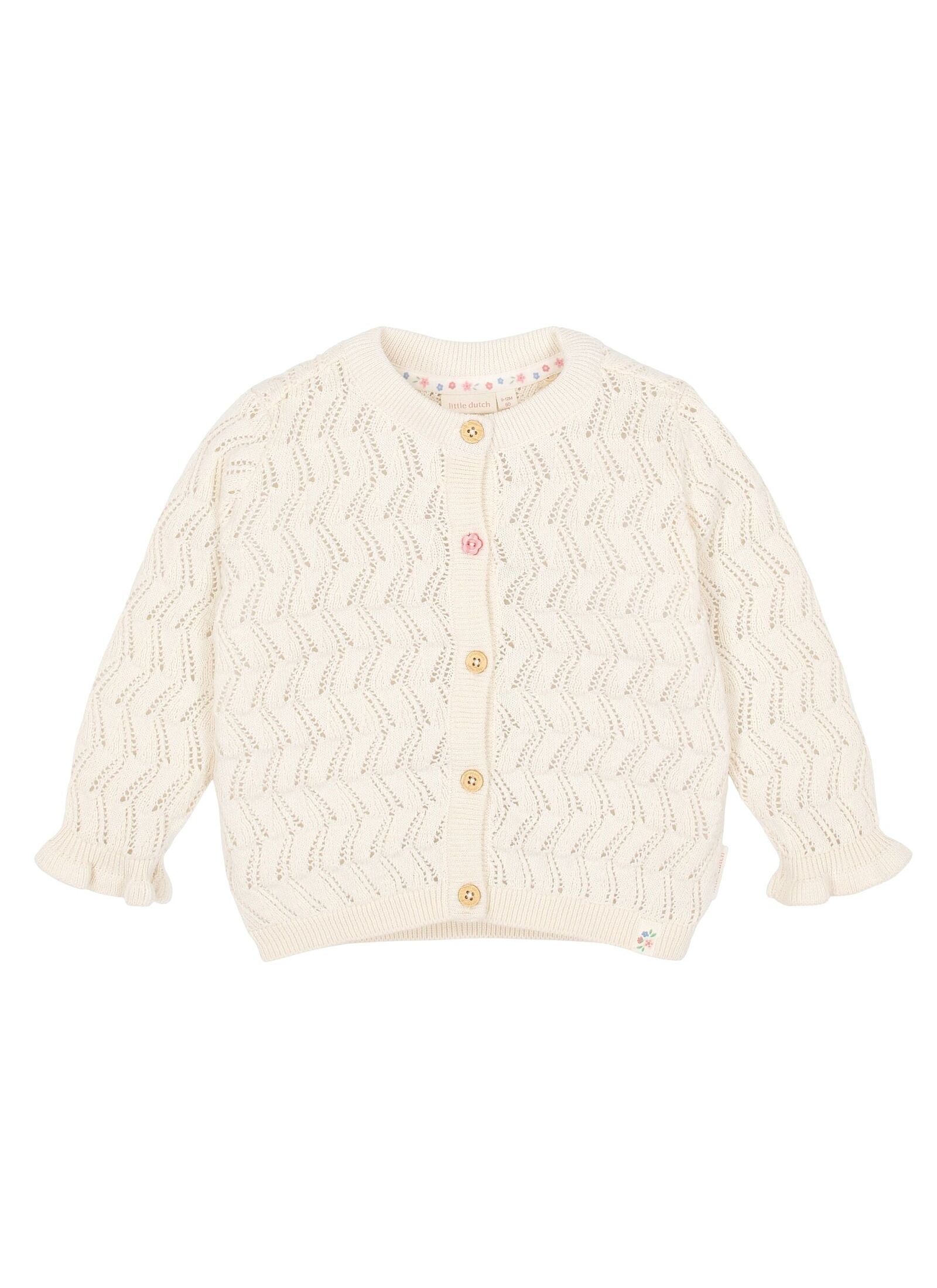 ORGANIC COTTON CARDIGAN CREME