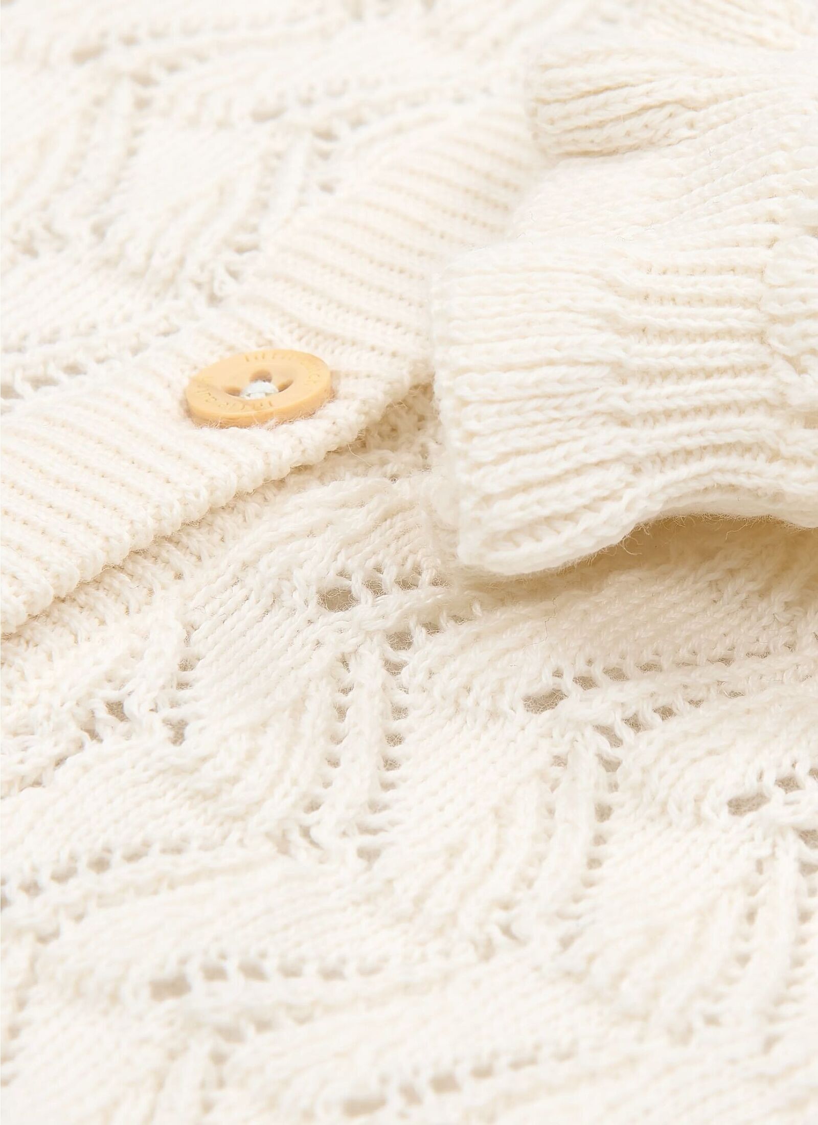 ORGANIC COTTON CARDIGAN CREME