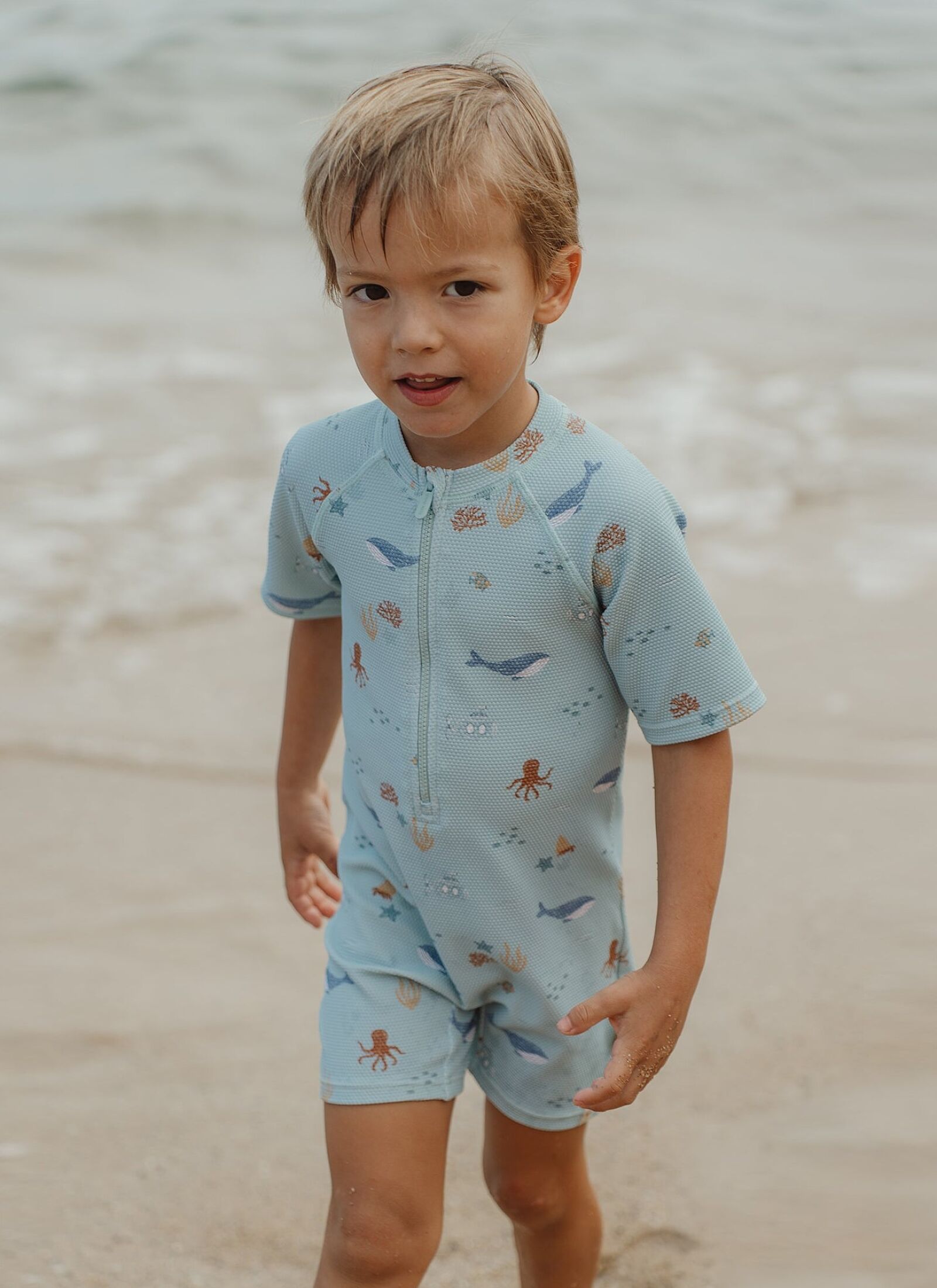 SHORT SLEEVE BATHSUIT OCEAN FRIENDS