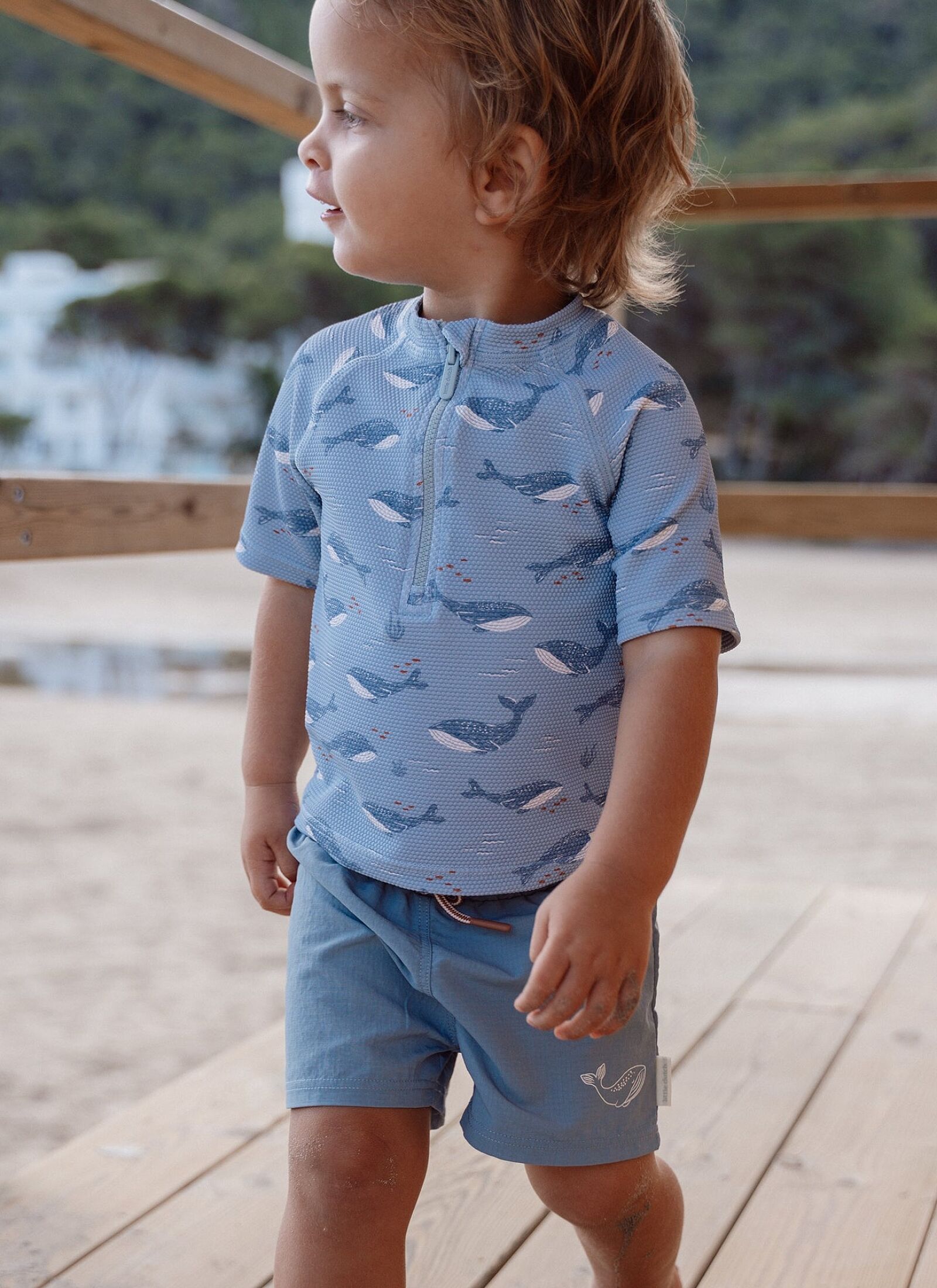 SWIM T-SHIRT WITH SHORT SLEEVE OCEAN SPLASH