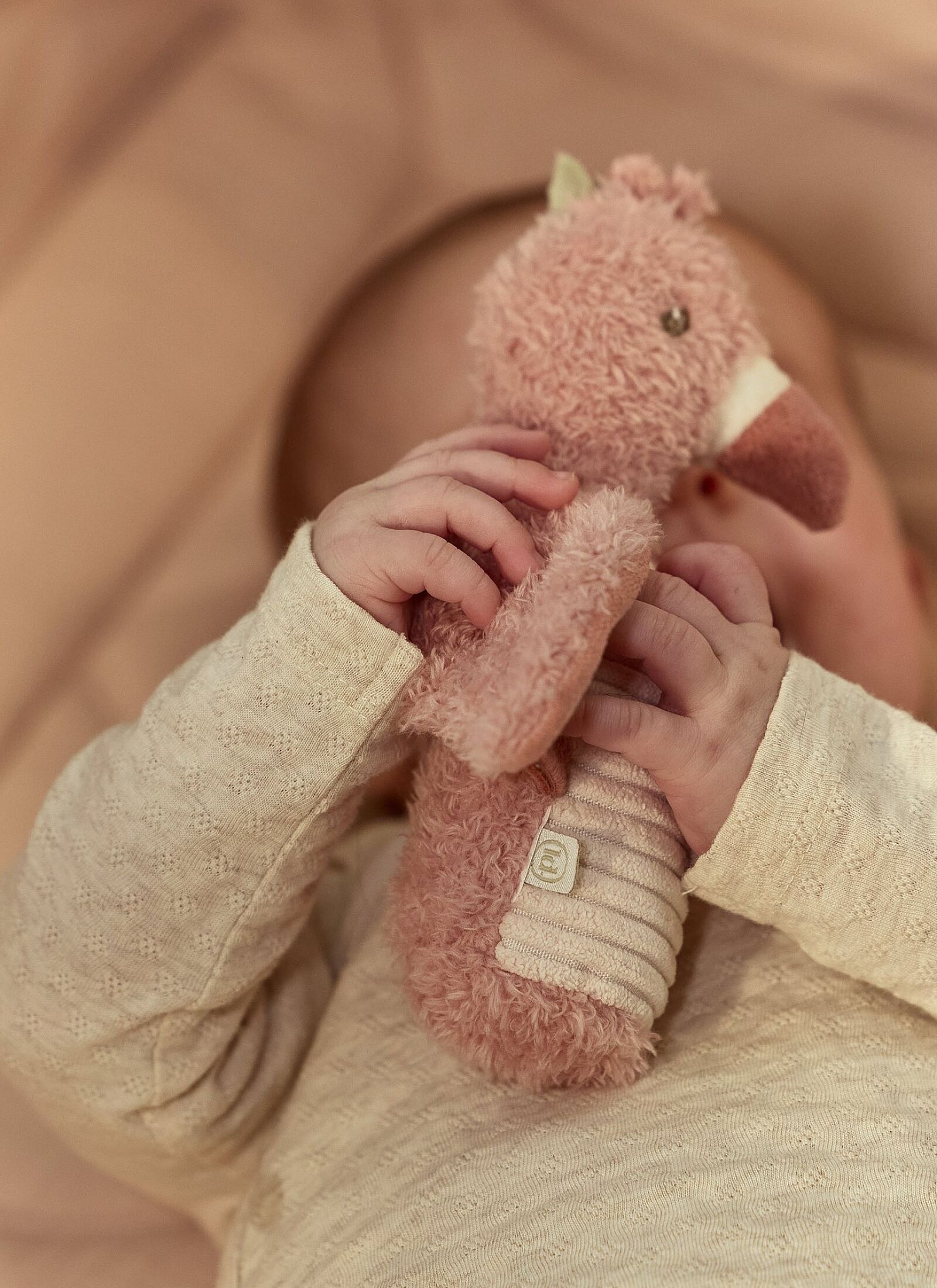 SOFT RING RATTLE FLAMINGO