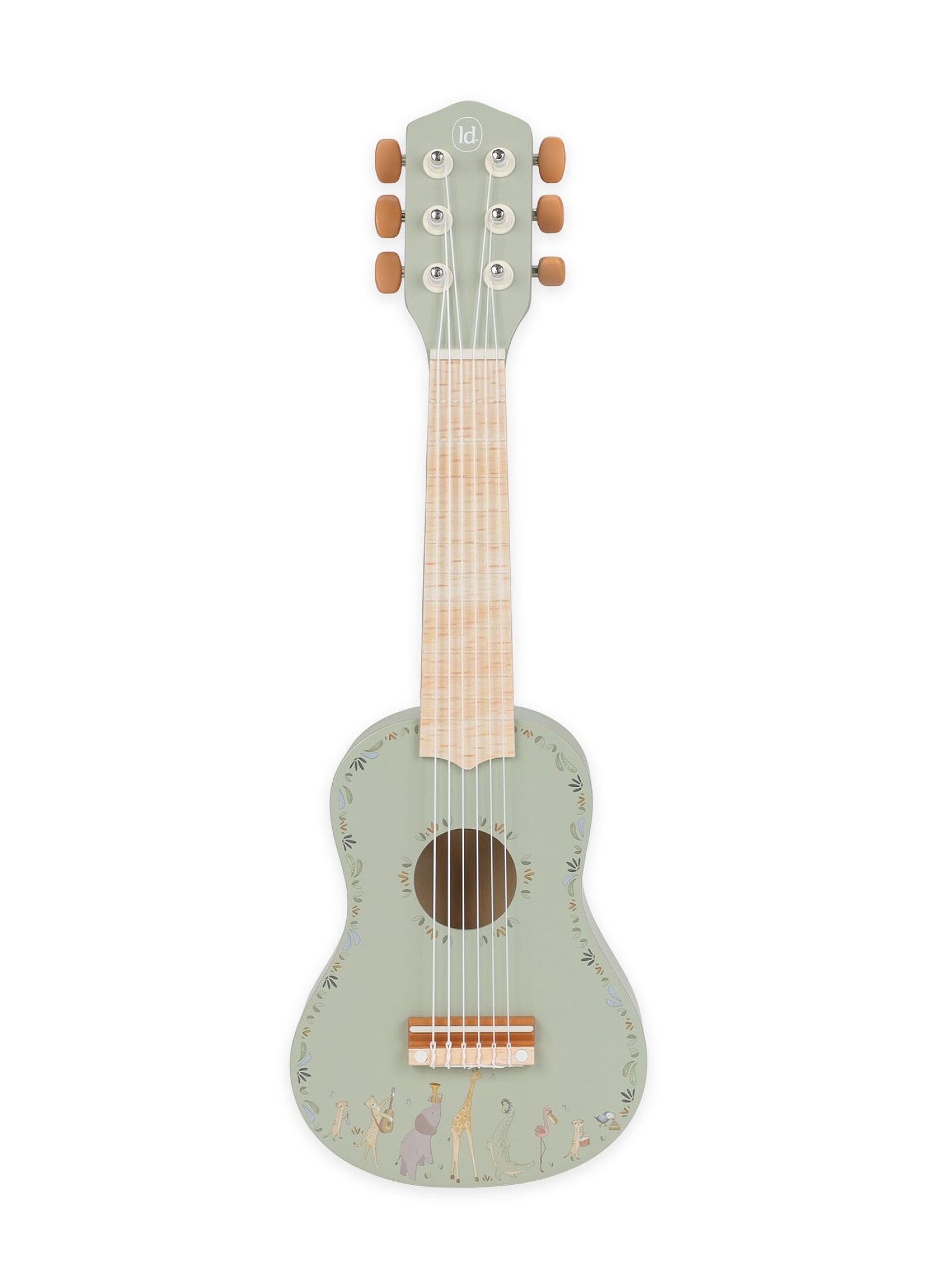 WOODEN GUITAR SAFARI FRIENDS GREEN