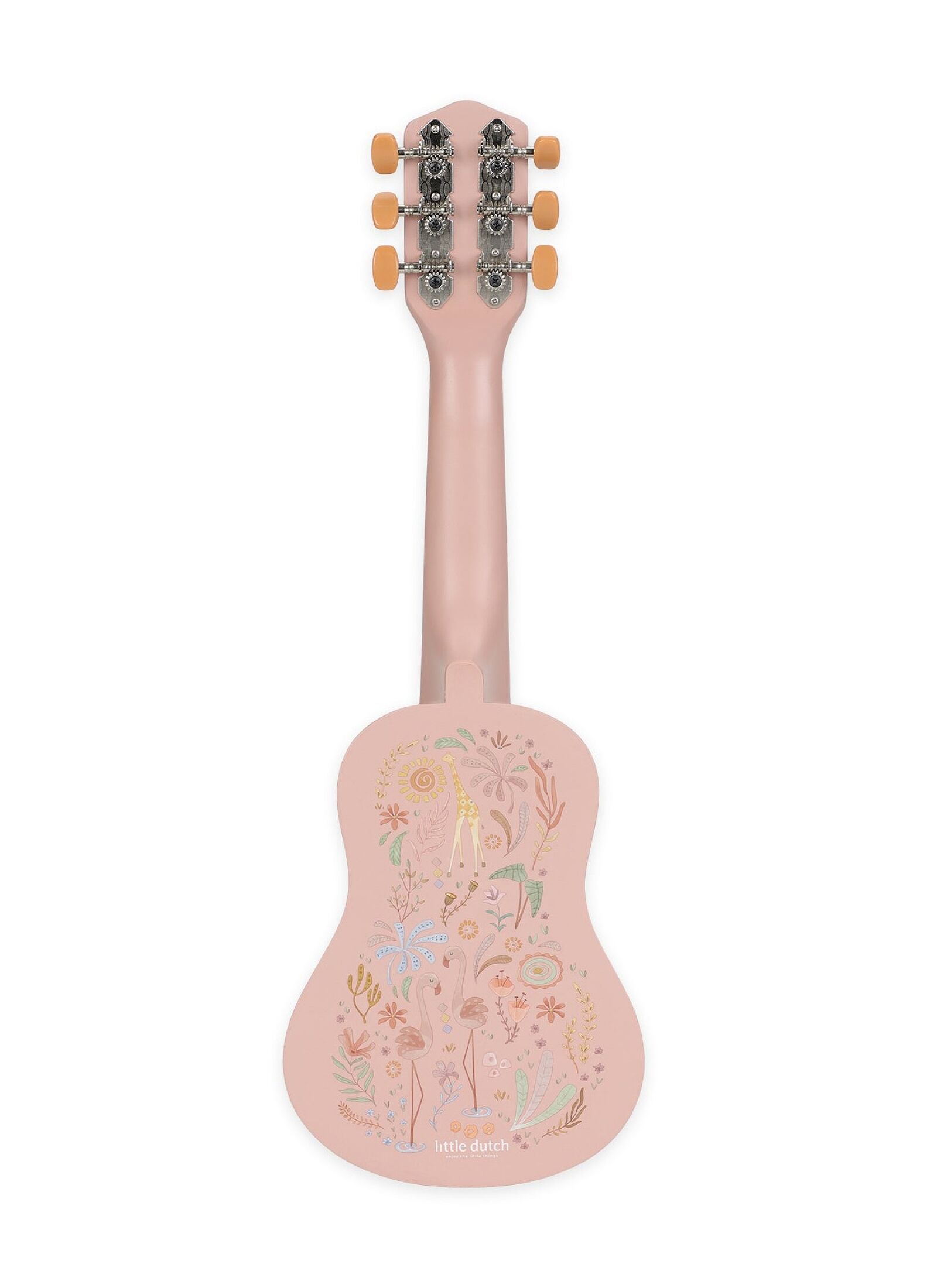 WOODEN GUITAR SAFARI FRIENDS PINK