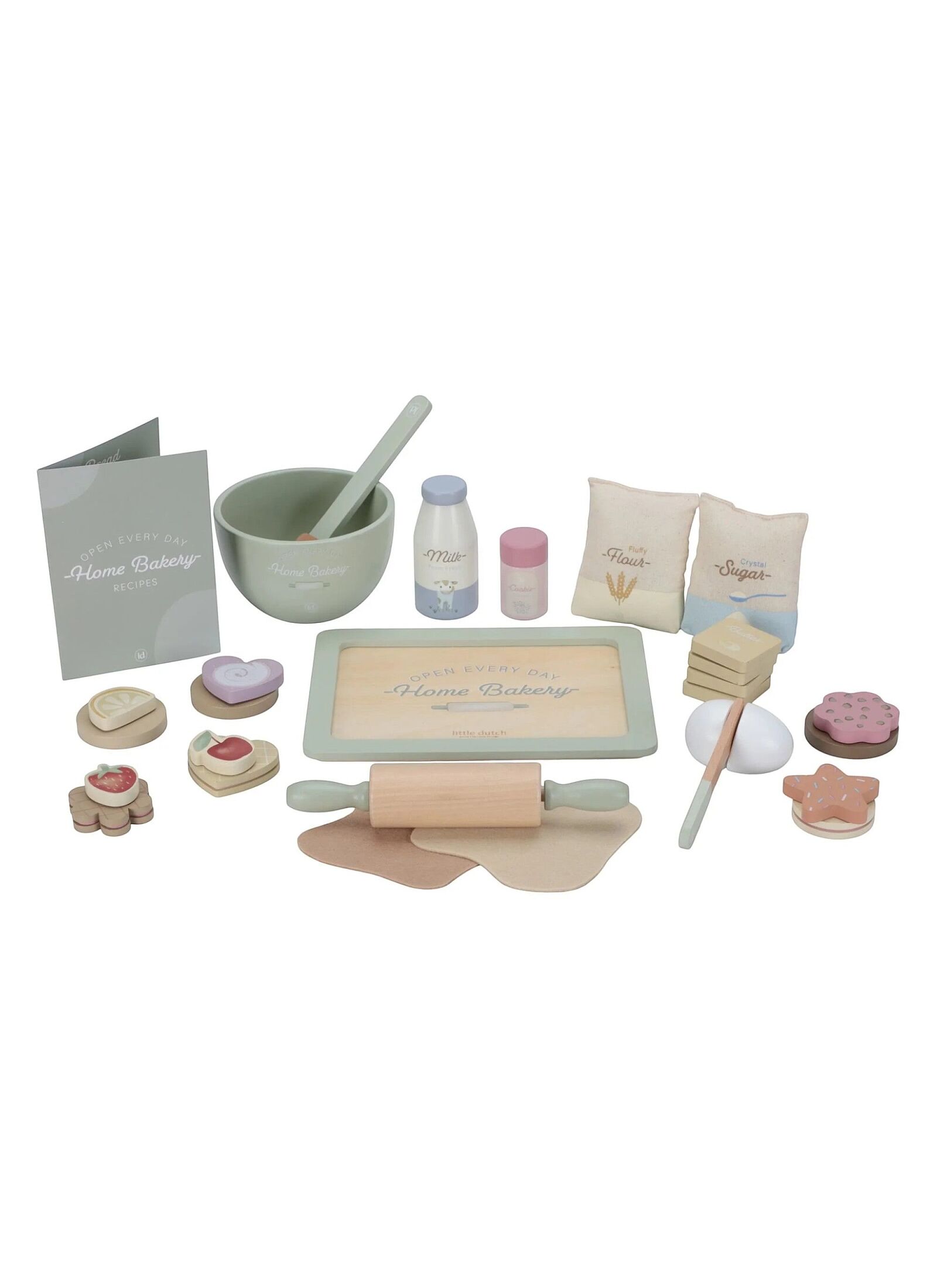 WOODEN PASTRY SET