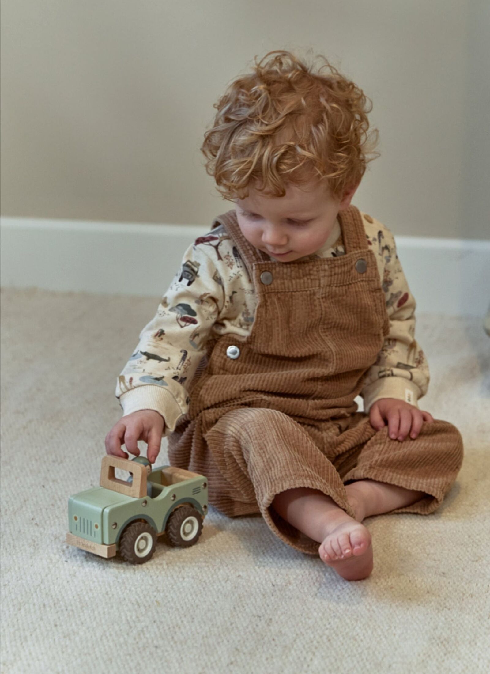 WOODEN CAR SAFARI FRIENDS
