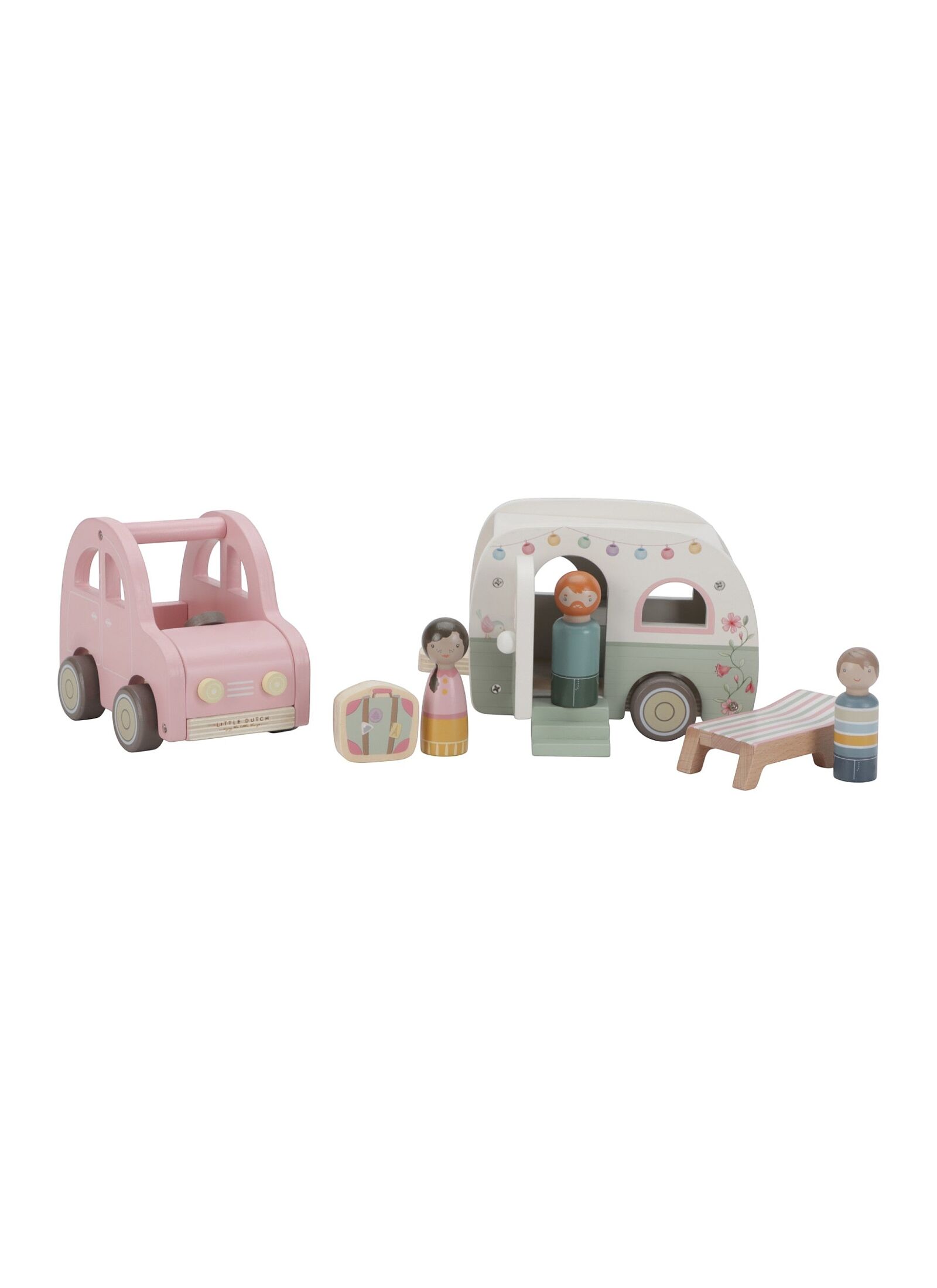 WOODEN CAR WITH MOBILE HOME