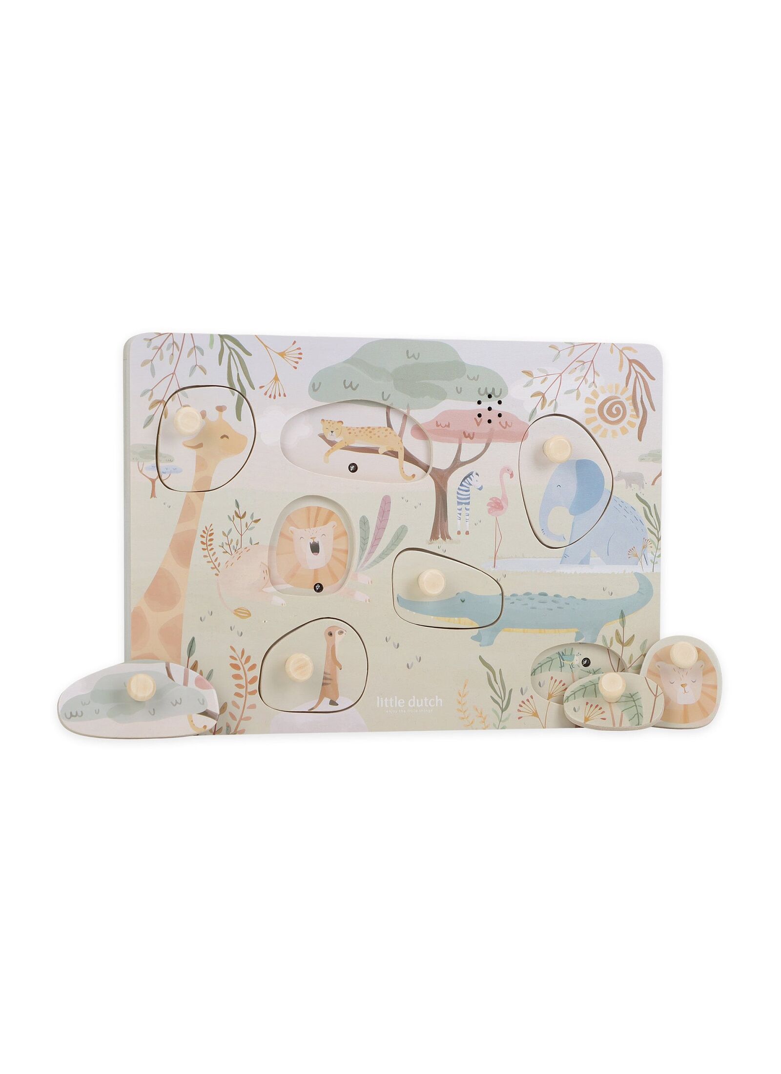 WOODEN PUZZLE WITH SOUNDS SAFARI FRIENDS