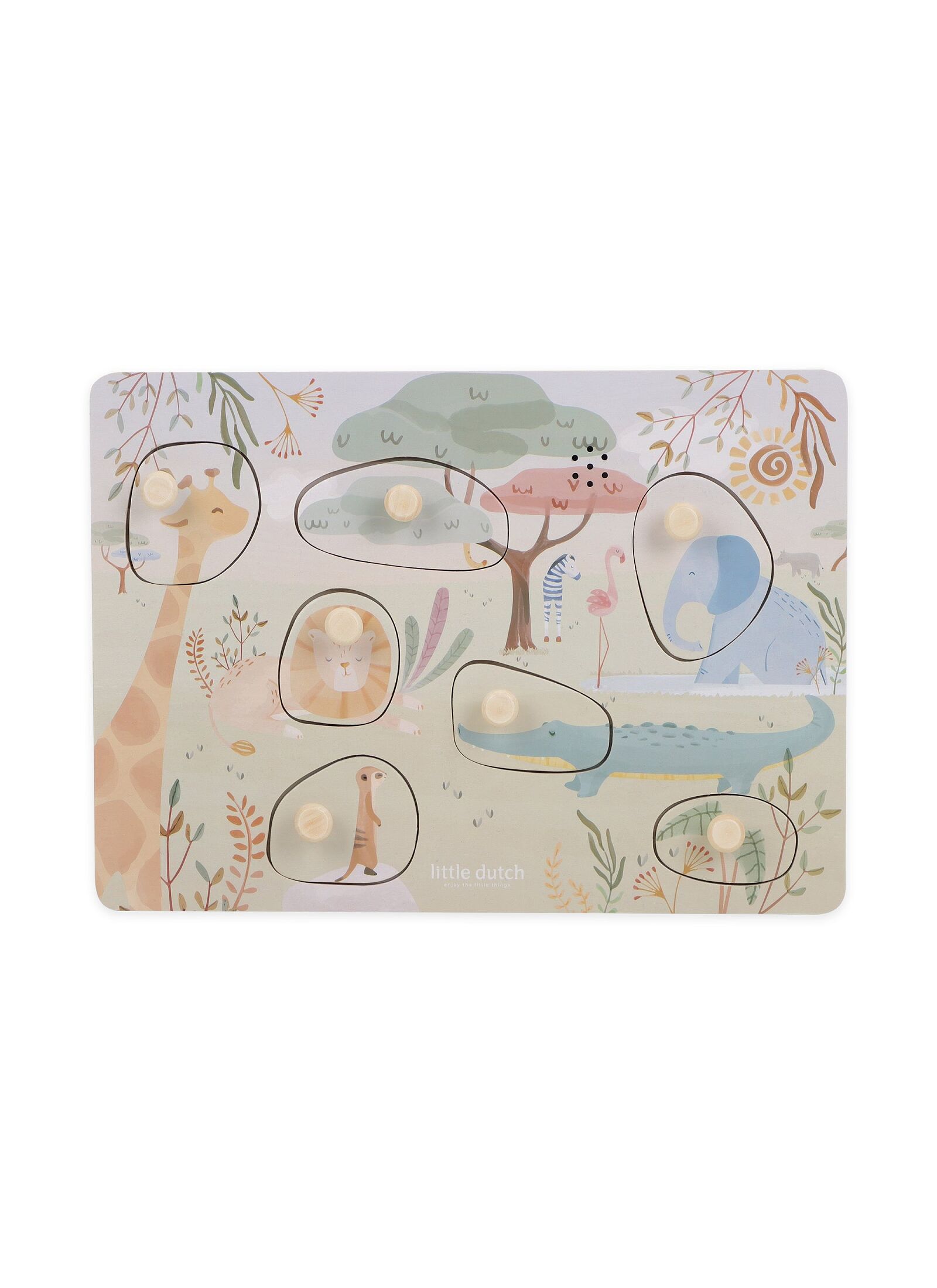 WOODEN PUZZLE WITH SOUNDS SAFARI FRIENDS