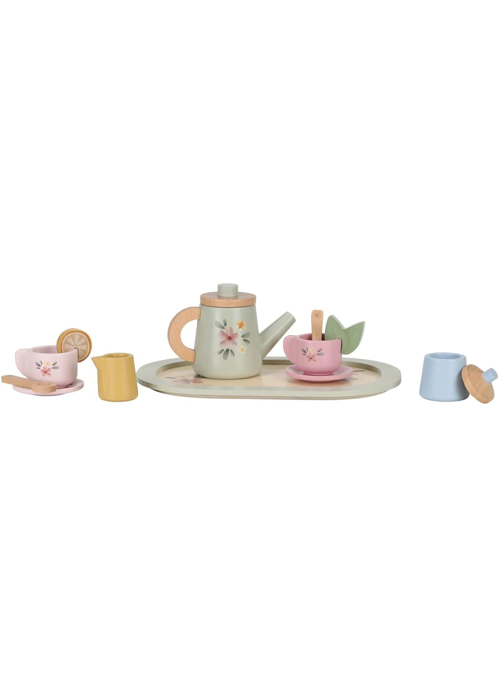 WOODEN TEA SET