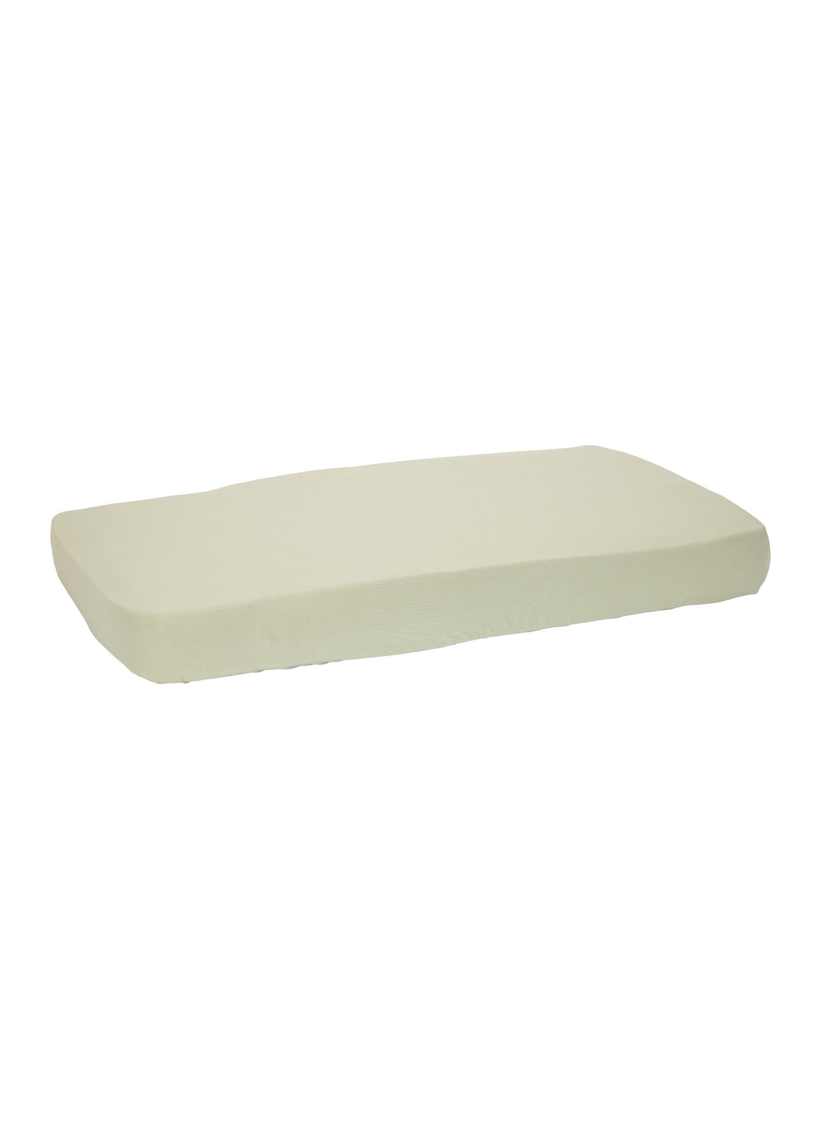 CRIB FITTED SHEET PURE SAGE