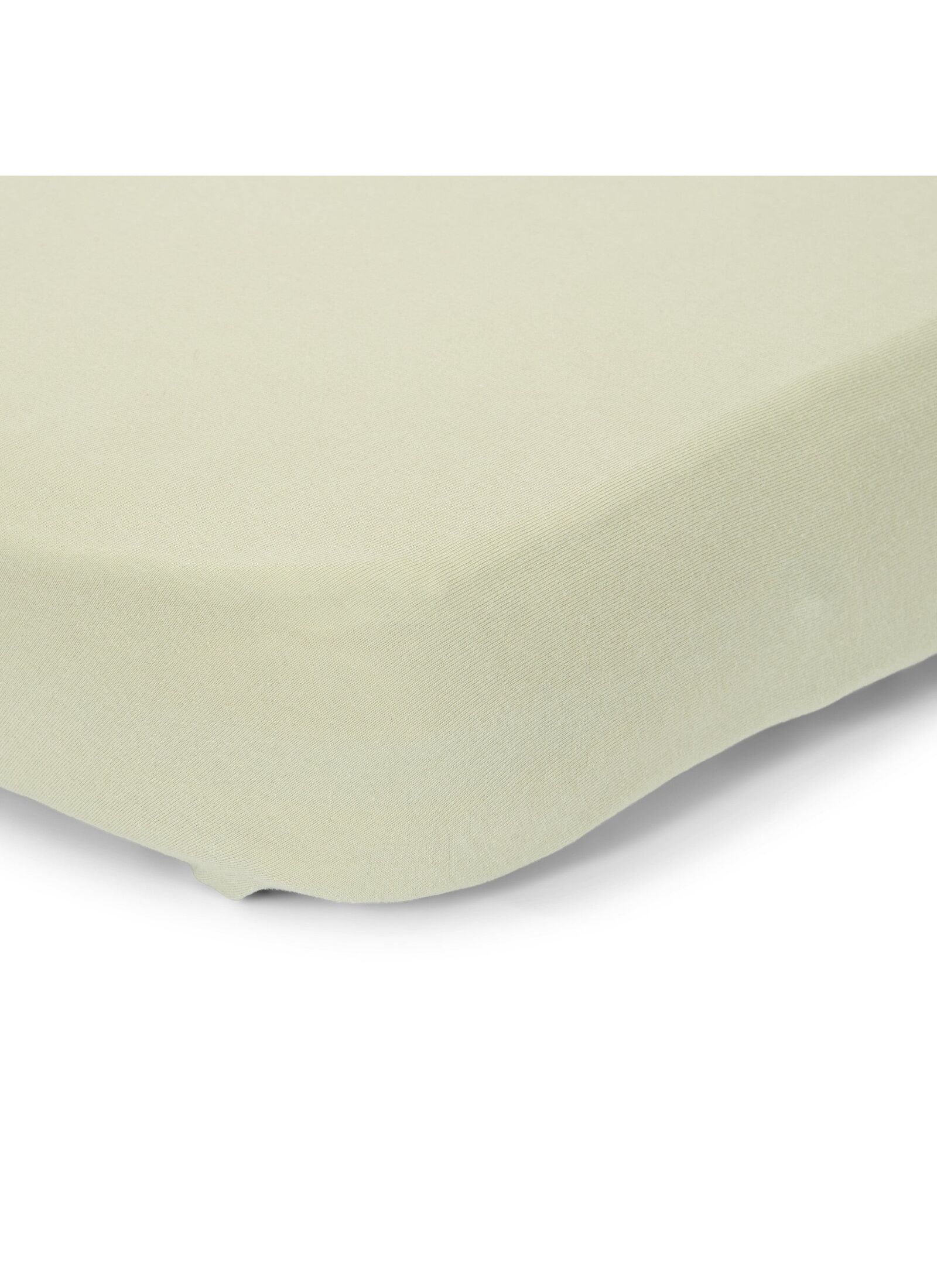 CRIB FITTED SHEET PURE SAGE