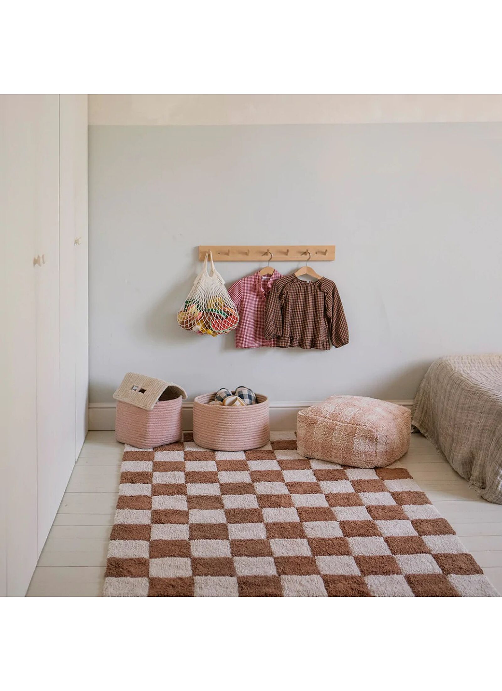 FLOOR CUSHION VICHY ROSE